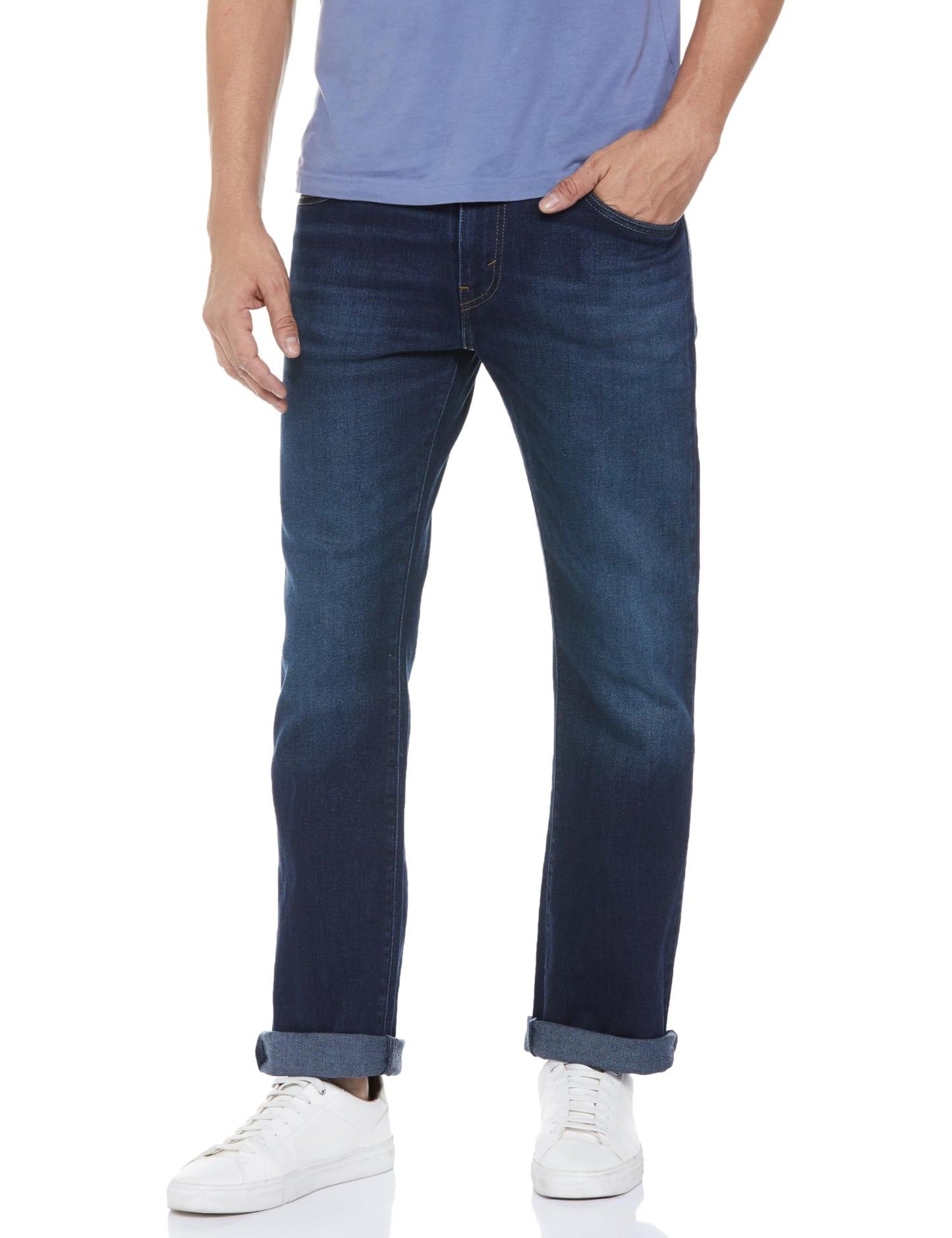 Levi's Men's Regular Mid Rise Jeans (16382-0077_Dark-Blue, 32