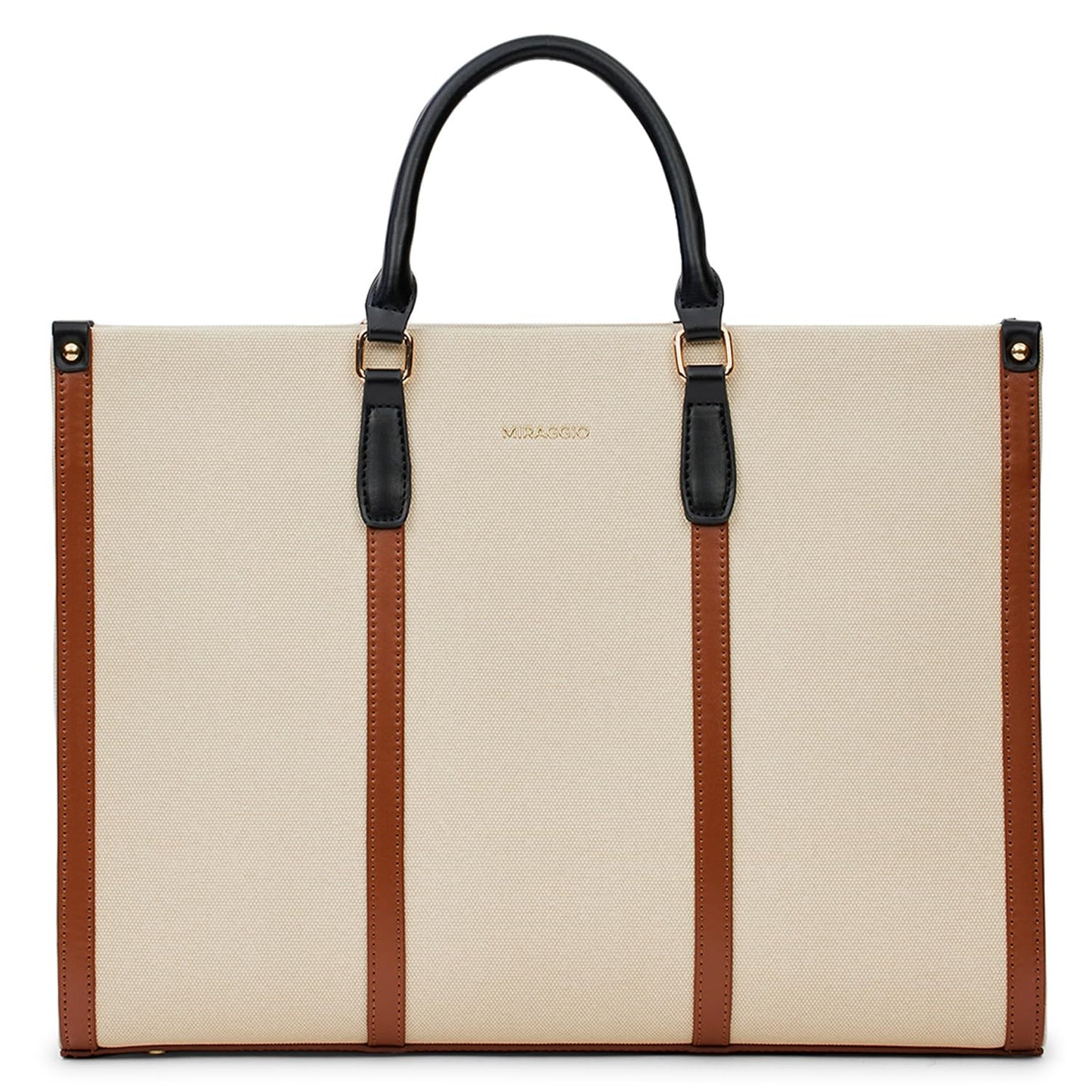 Miraggio Beverly Canvas Laptop Tote Bag | Fits Upto 16 Inches Laptop | Shoulder Bag For Women Office Use | Office Bag For Women Stylish