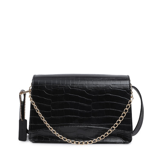 Fastrack Party Sling Bag for Women |Stylish and Structured Handbag for Girls, Ladies, Women | Textured Bag Made of faux Leather