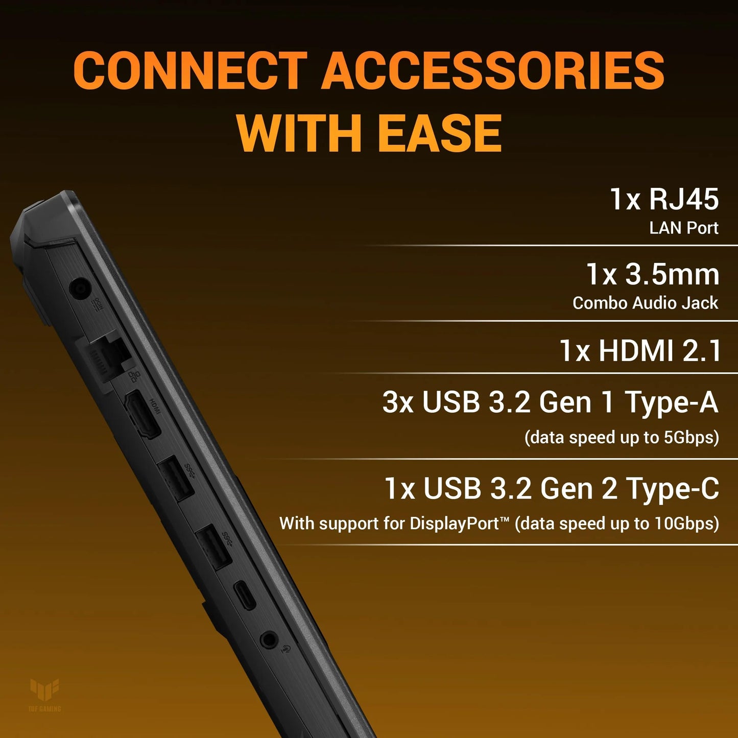 ASUS TUF A15, AMD Ryzen 7 170, RTX 3050-4GB, 16GB RAM (Upgradeable), 512GB SSD, FHD, 15.6"(39.6 cm),Windows 11 Home,Graphite Black, 2.3 Kg, FA506NCQ-HN006W, Gaming Laptop