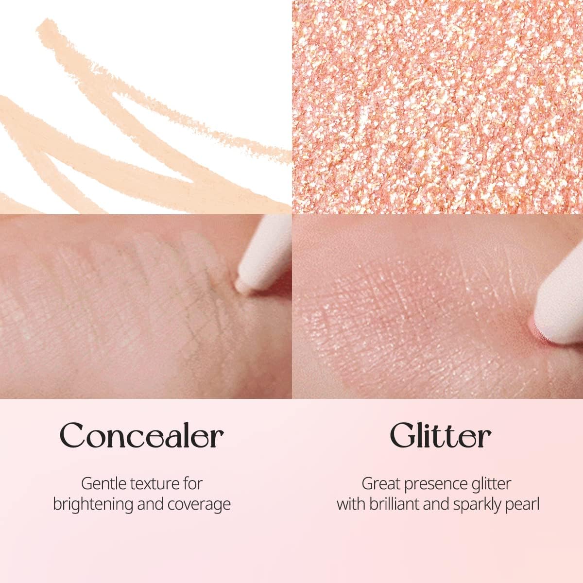 PERIPERA SUGAR TWINKLE DUO EYE SHADOW STICK (007 PINK LINEN)