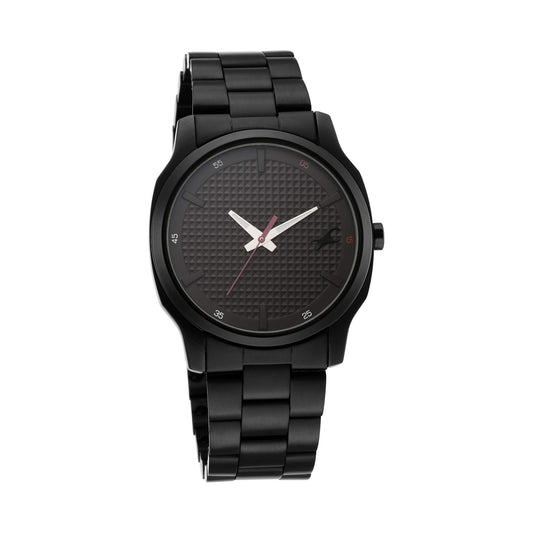 Fastrack Men Metal Casual Analog Black Dial Watch-3255Nm01/Nr3255Nm01, Band Color-Black