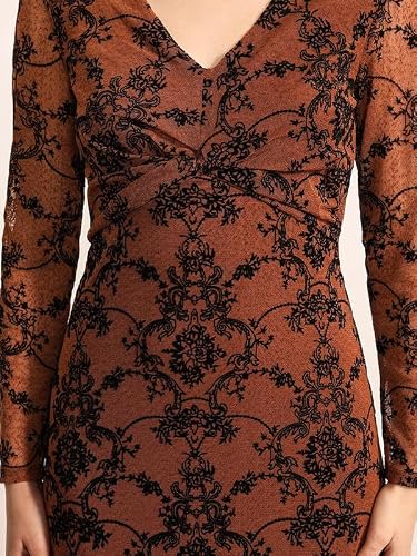 Kazo Lulu Midi Dress (Brown S)