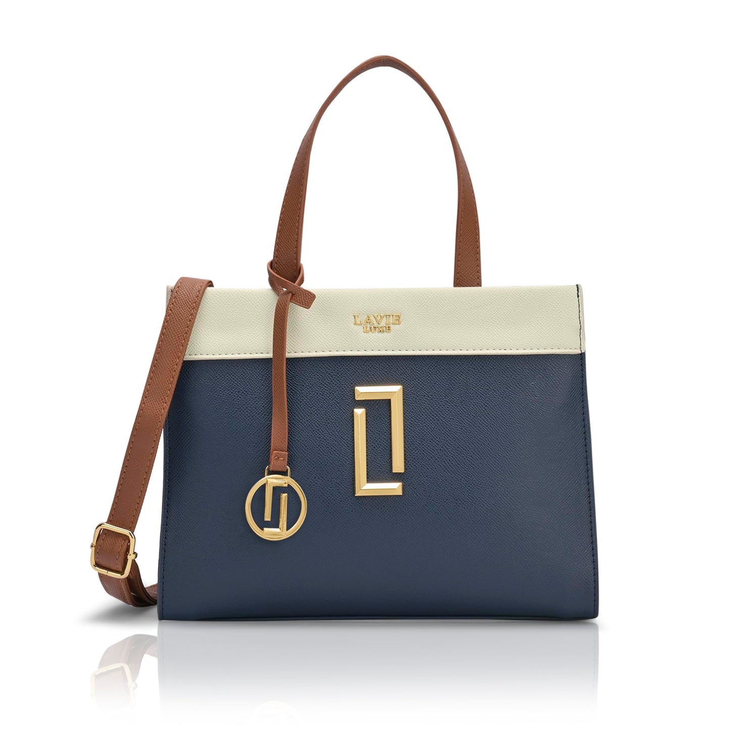 Lavie Luxe Women's Gehry Medium Solid Satchel Handbag for Women | Satchel Bag for Work | Ladies purse | Stylish Shoulder Bag | Ladies Gift