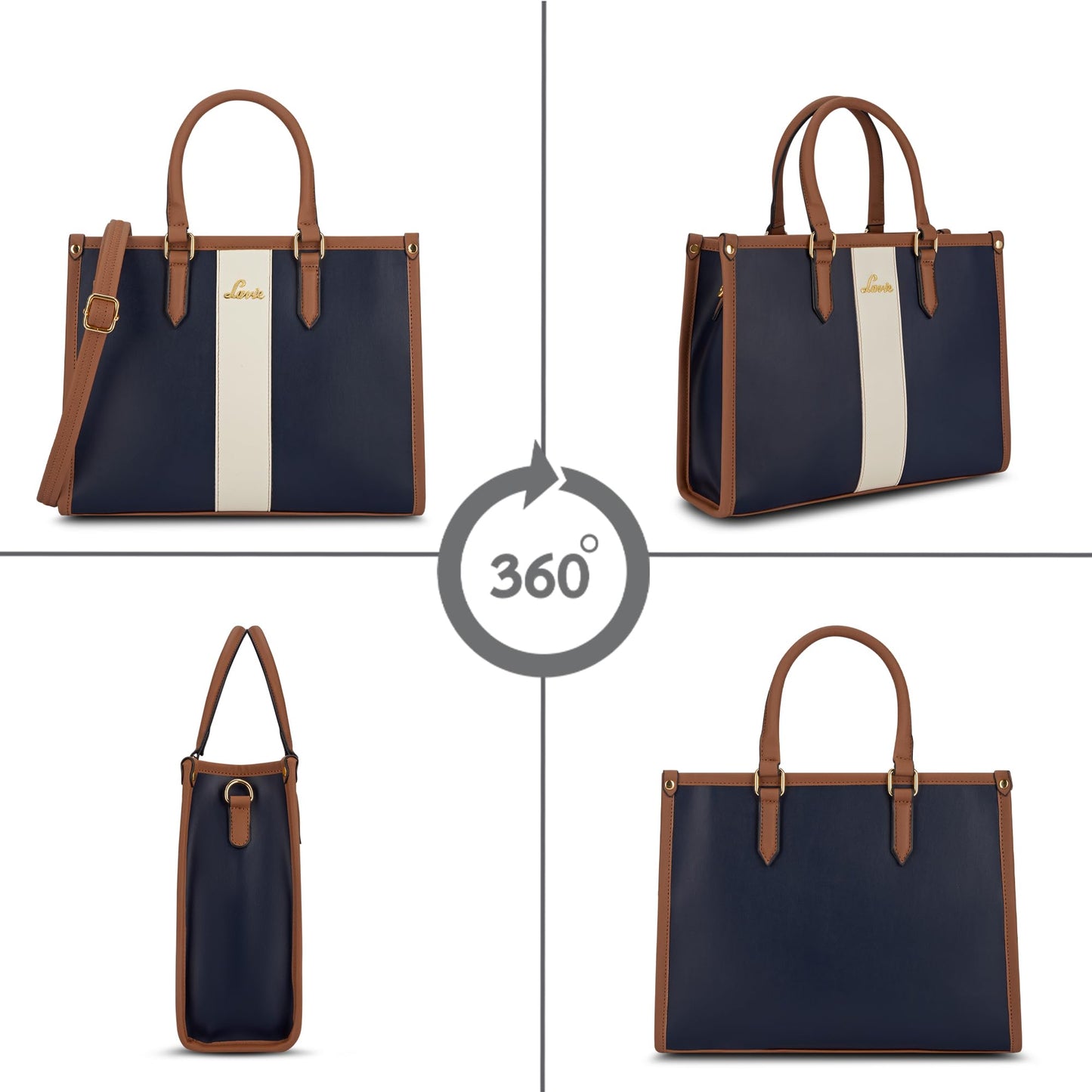 Lavie Women's Elissa Colourblock Satchel Handbag for Women | Satchel Bag for Work | Ladies purse | Stylish Shoulder Bag | Gift For Women