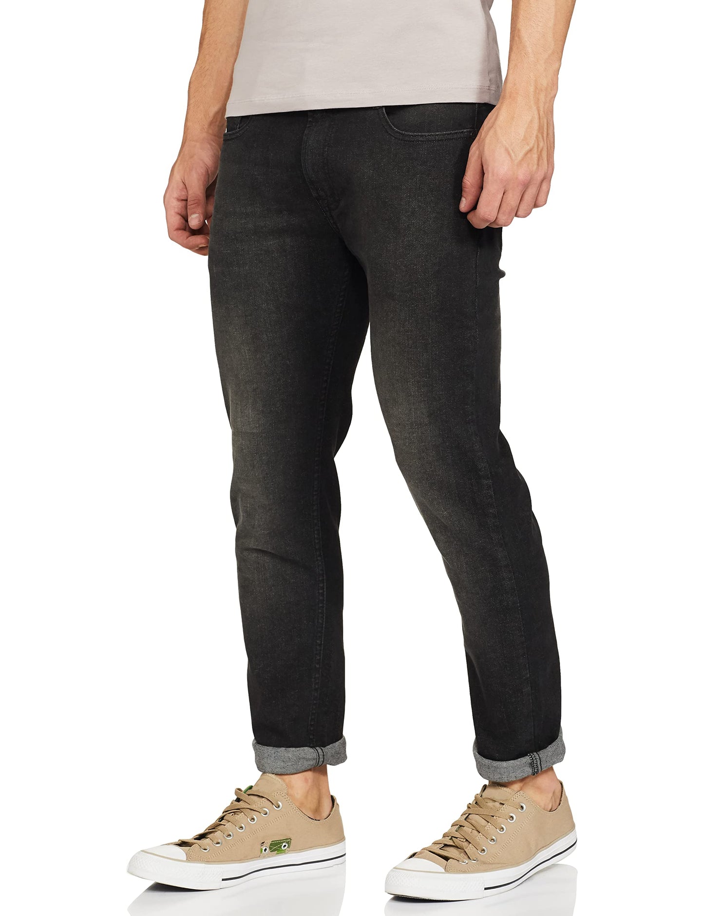 Pepe Jeans Mens Straight Jeans (PM206800A541_Black 1_38)