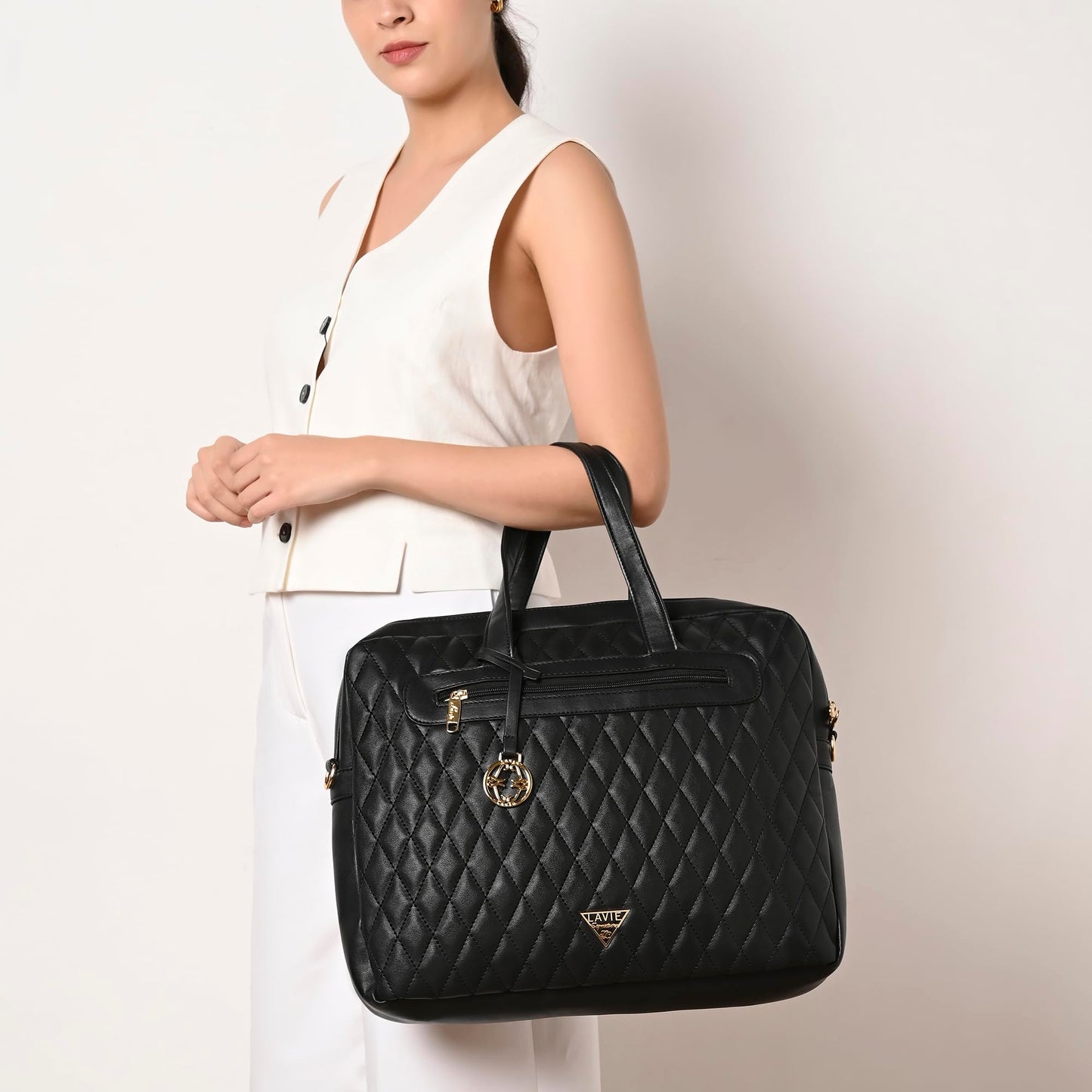 Lavie Signature Arizona Women's Laptop Handbag for Women | Fits Upto 15 Inch Laptop | Laptop Bag for Work | Ladies purse | Stylish Shoulder Bag | Gift For Women