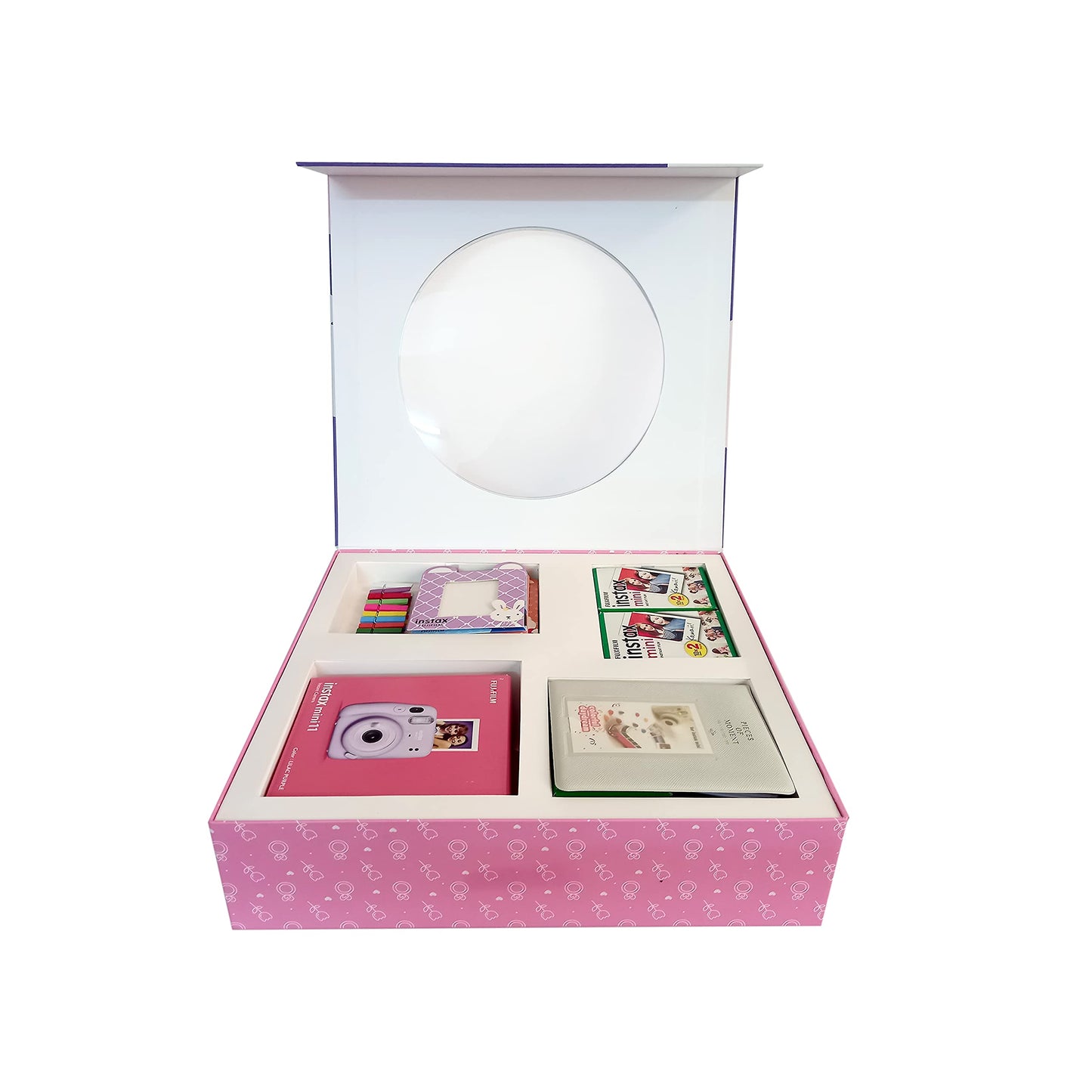 Fujifilm Instax Mini 11 Instant Camera (Blush Pink) Happiness Box with 40 Shots