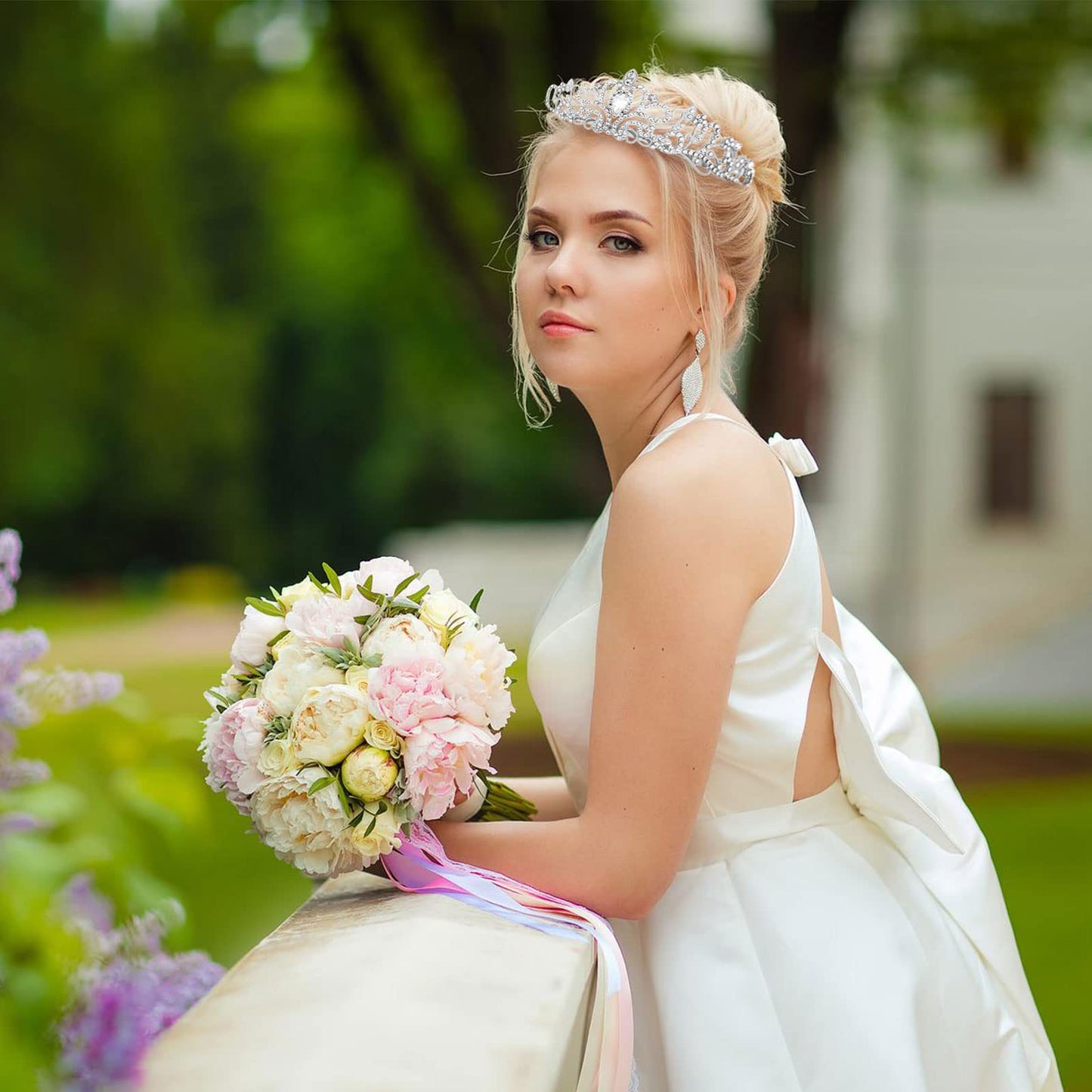 MIVAIUN Silver Crystal Tiara Crowns Tiara Crown Crystal Crown Rhinestone with Comb Wedding Bridal Rhinestone Crown Bridal Wedding Prom Birthday Tiara Cosplay Party Costumes for Women Girls, 18CM,