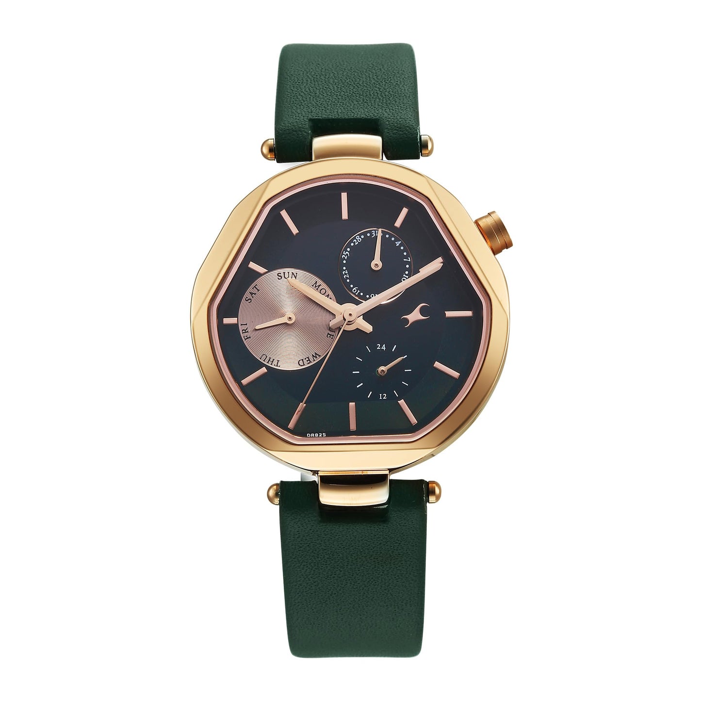 Fastrack TIK Tok 5.0 Quartz Green Shaped Dial Women's Watch | Leather Strap Material | Watches for Women Analog - 6319WL02