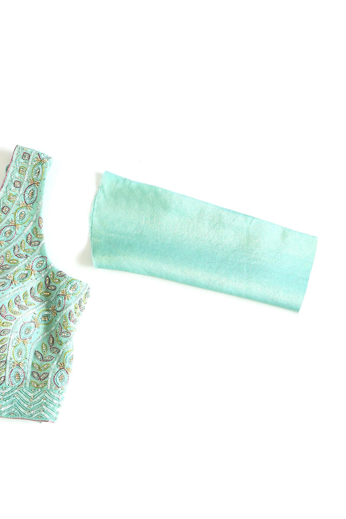 Soch Women's Viscose Blend Unstitched Ghagra Choli (OWS5CD21624_Blue_XL)