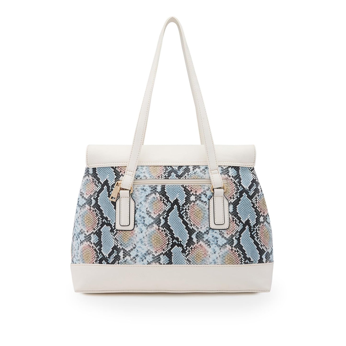 Caprese Vittoria Satchel Bag, Large | Stylish Snake Print Handbag for Women with Multiple Pockets & Compartments | Secure Buckle Lock Closure | Perfect for Casual & Daily Use