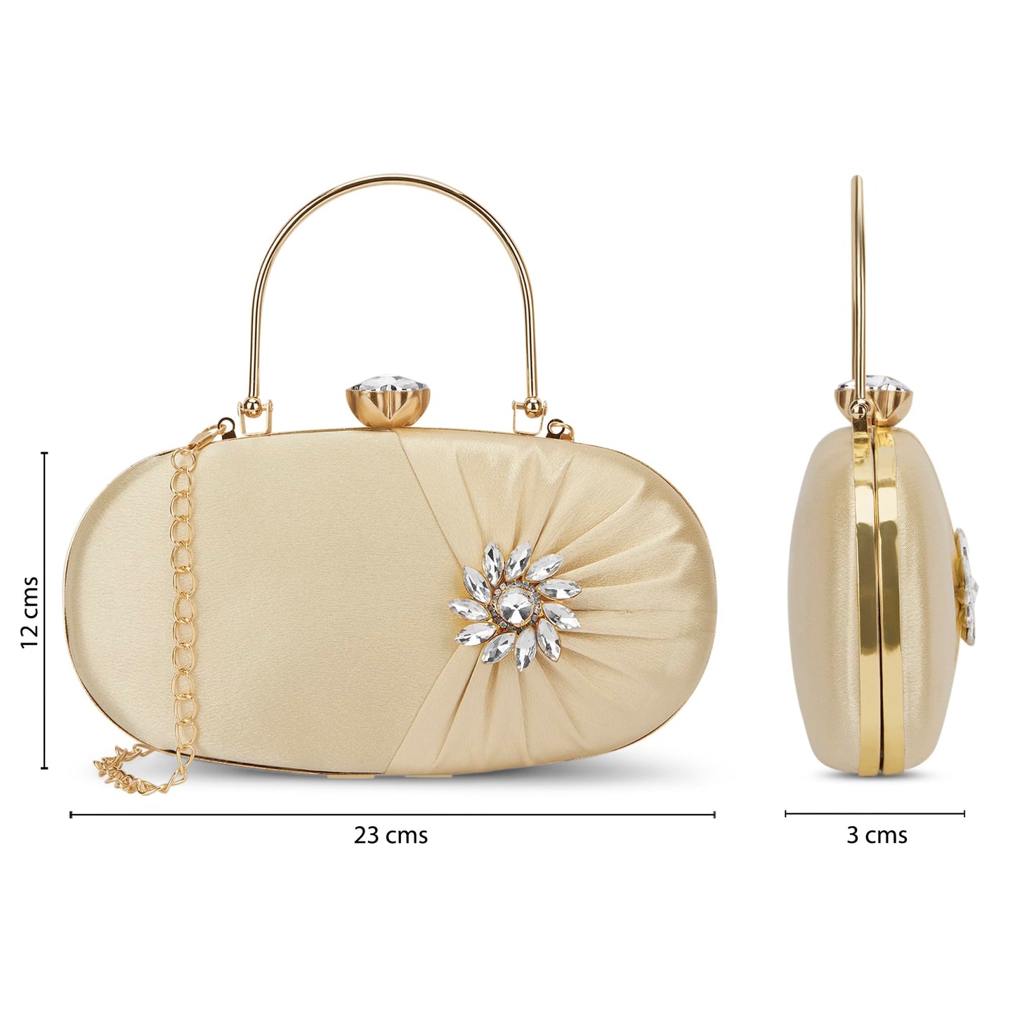Lavie Women's Shaiz Oval Framed Clutch | Ladies purse | Gift For Girl, Women