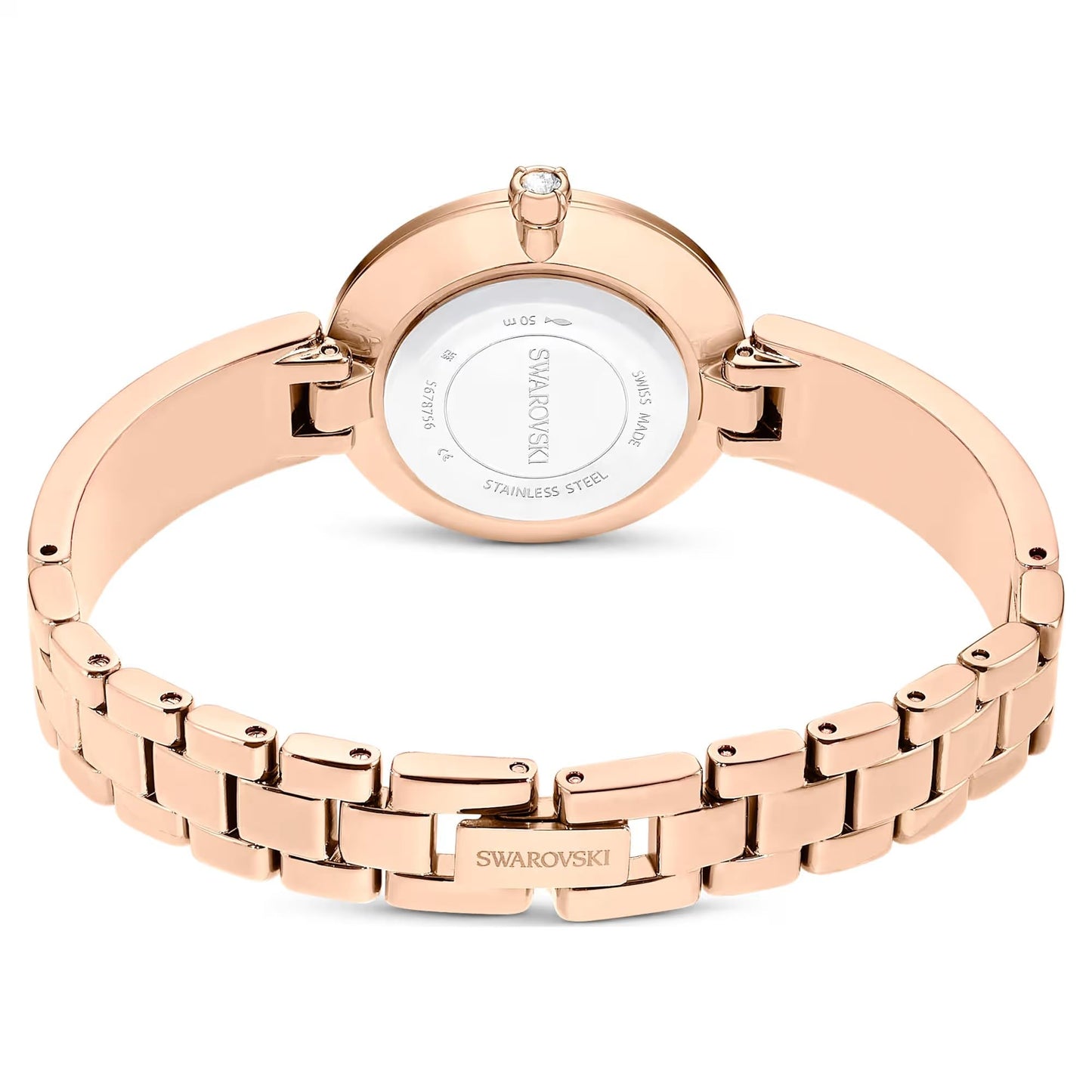 Swarovski Illumina Watch Swiss Made, Crystal Bracelet, Pink, Rose Gold-Tone Finish 5678756