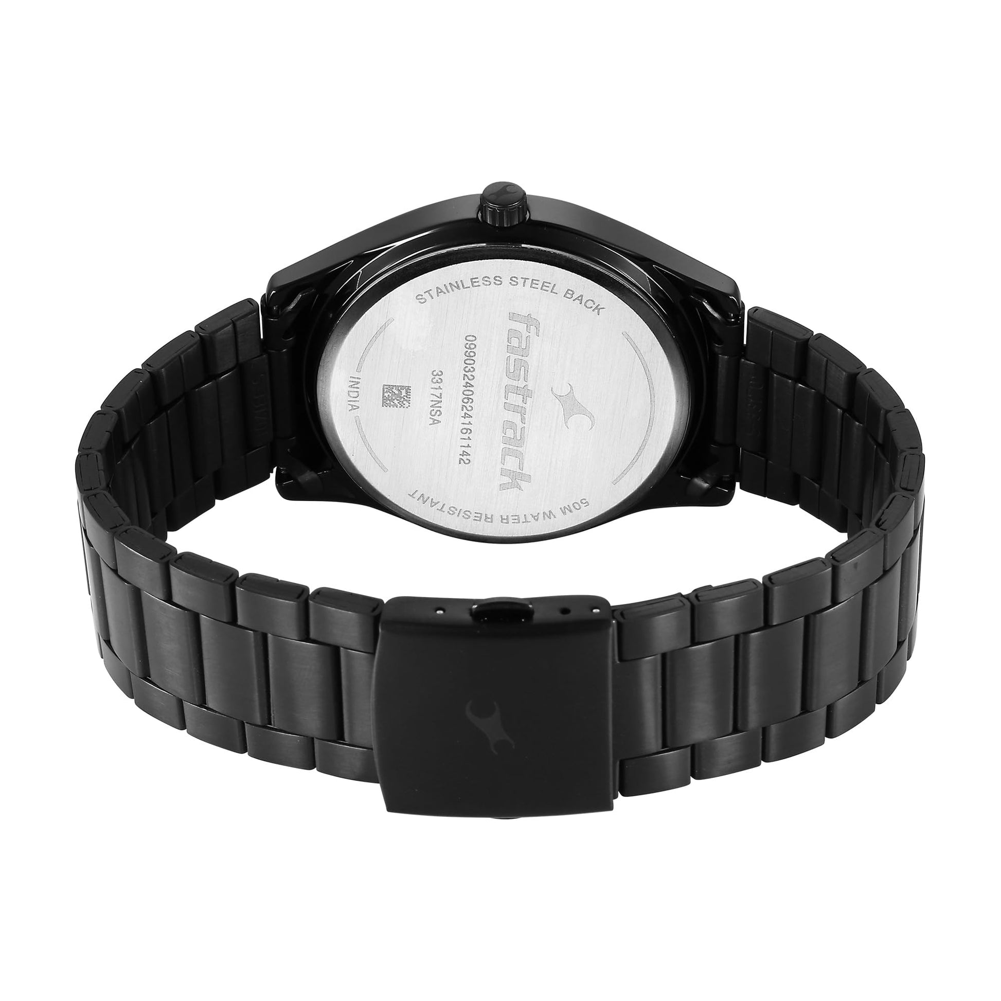 Analog Black Dial Fastrack Dual Time Analog Watch Fastrack