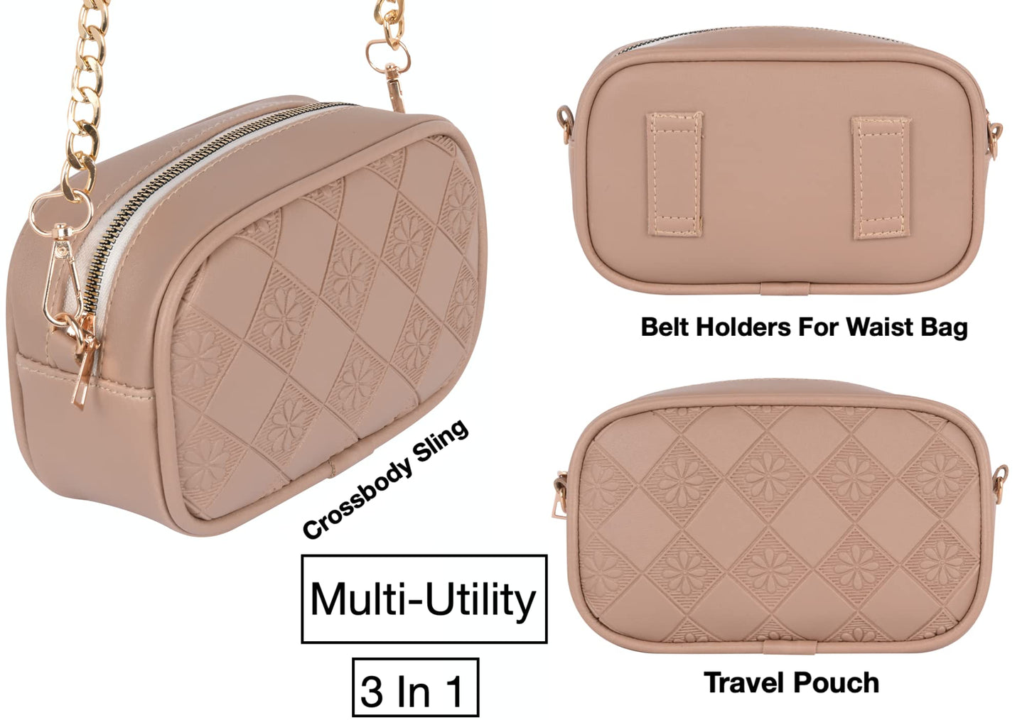 Pramadda Pure Luxury Stylish Leather Sling Bag For Women | Handbag Purse Gift Item Combo | Birthday Gifts for Girls | Corporate Festive Diwali Employee Staff Client Gift Hamper