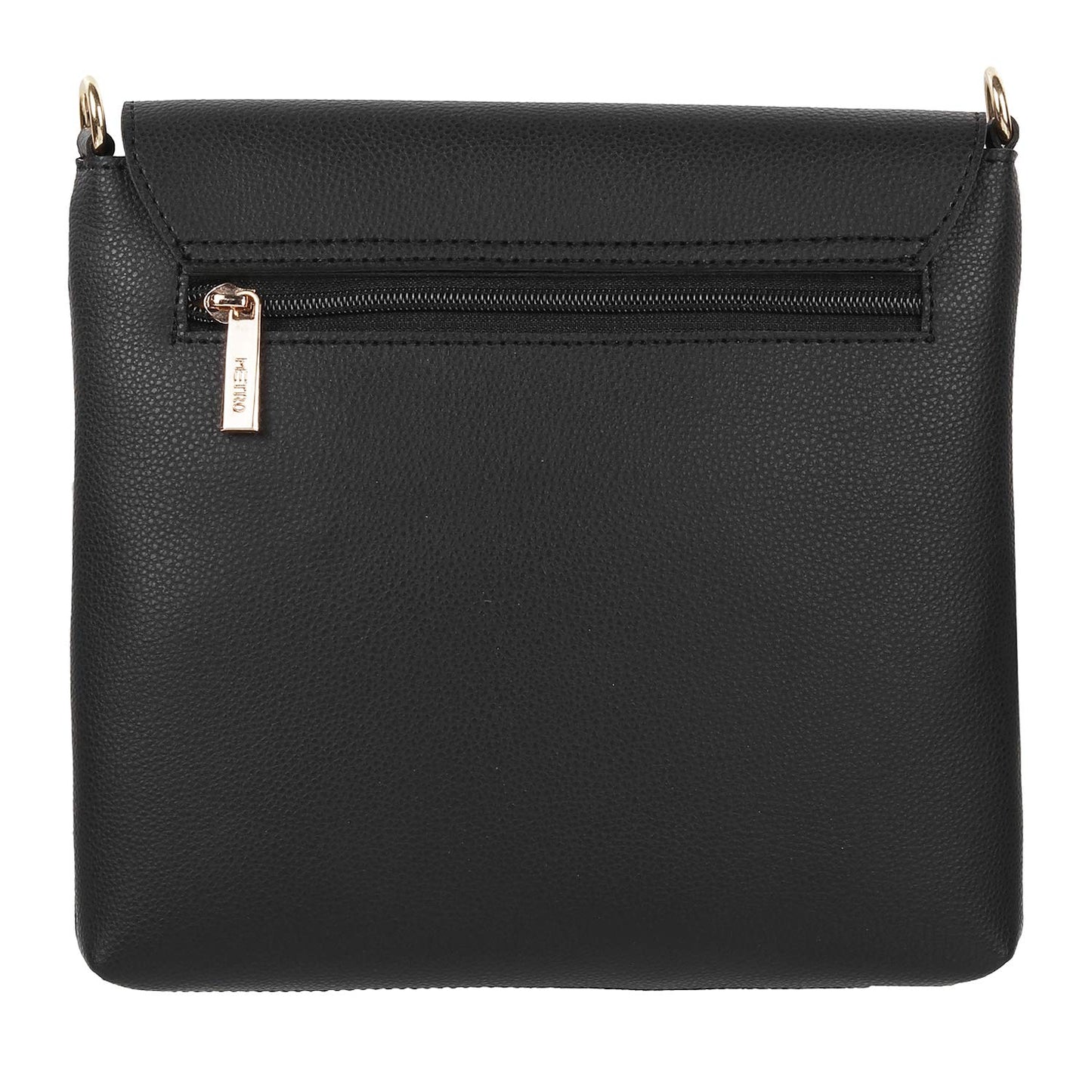 Metro Womens Synthetic Black Flap Over Sling (One Size)