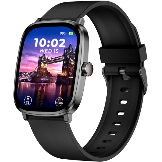 beatXP Unbound Era 2.01" Super AMOLED Display Bluetooth Calling Smart Watch, Metal Body, Rotary Crown, 410 * 502px, 1000 Nits, 60Hz Refresh Rate, 100+ Sports Modes (Black)