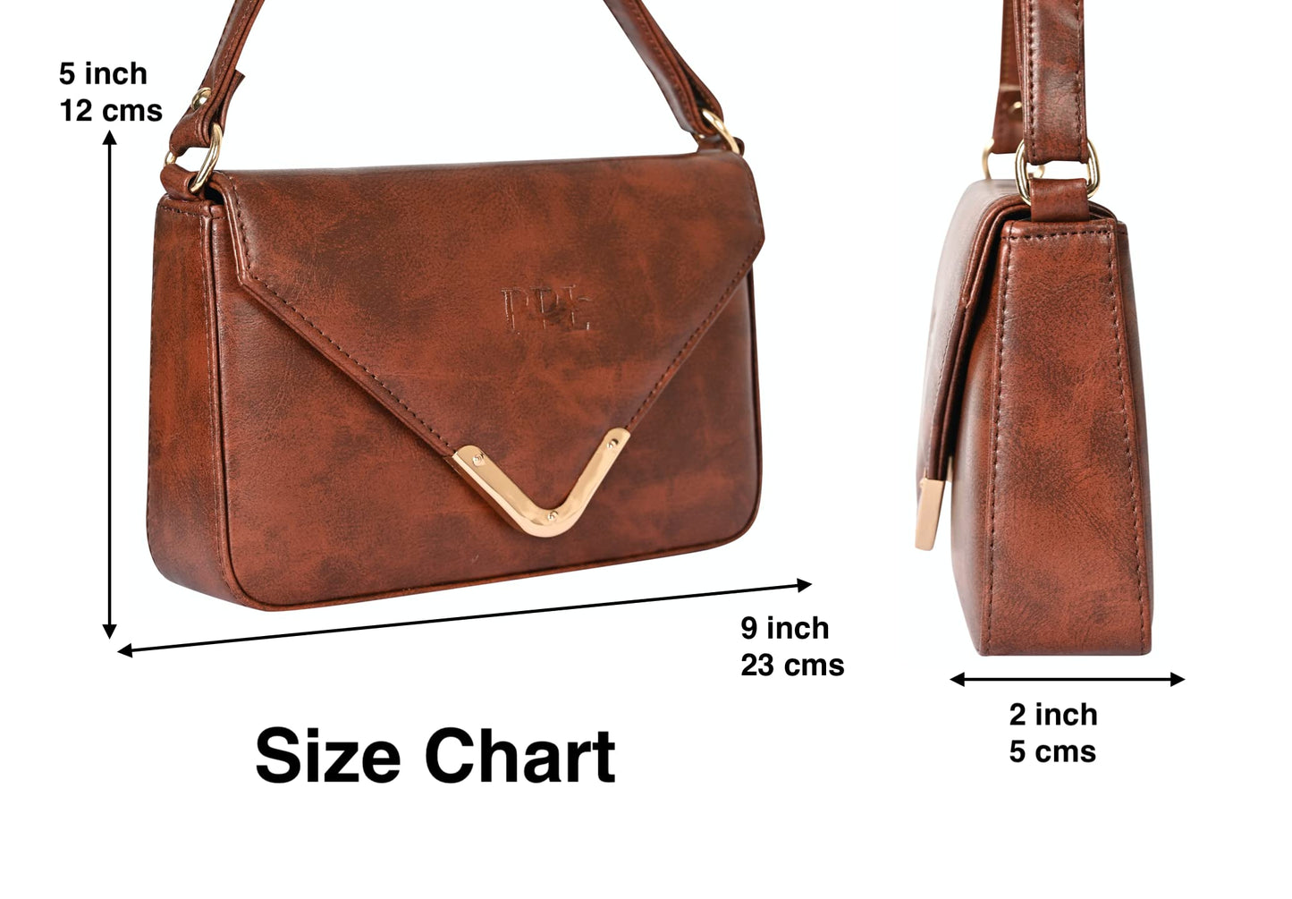 Pramadda Pure Luxury italian georgia Sling Bags for Women Stylish | Ready To Go Trendy Side Crossbody Shoulder Sling Purse for Girls (Brown)