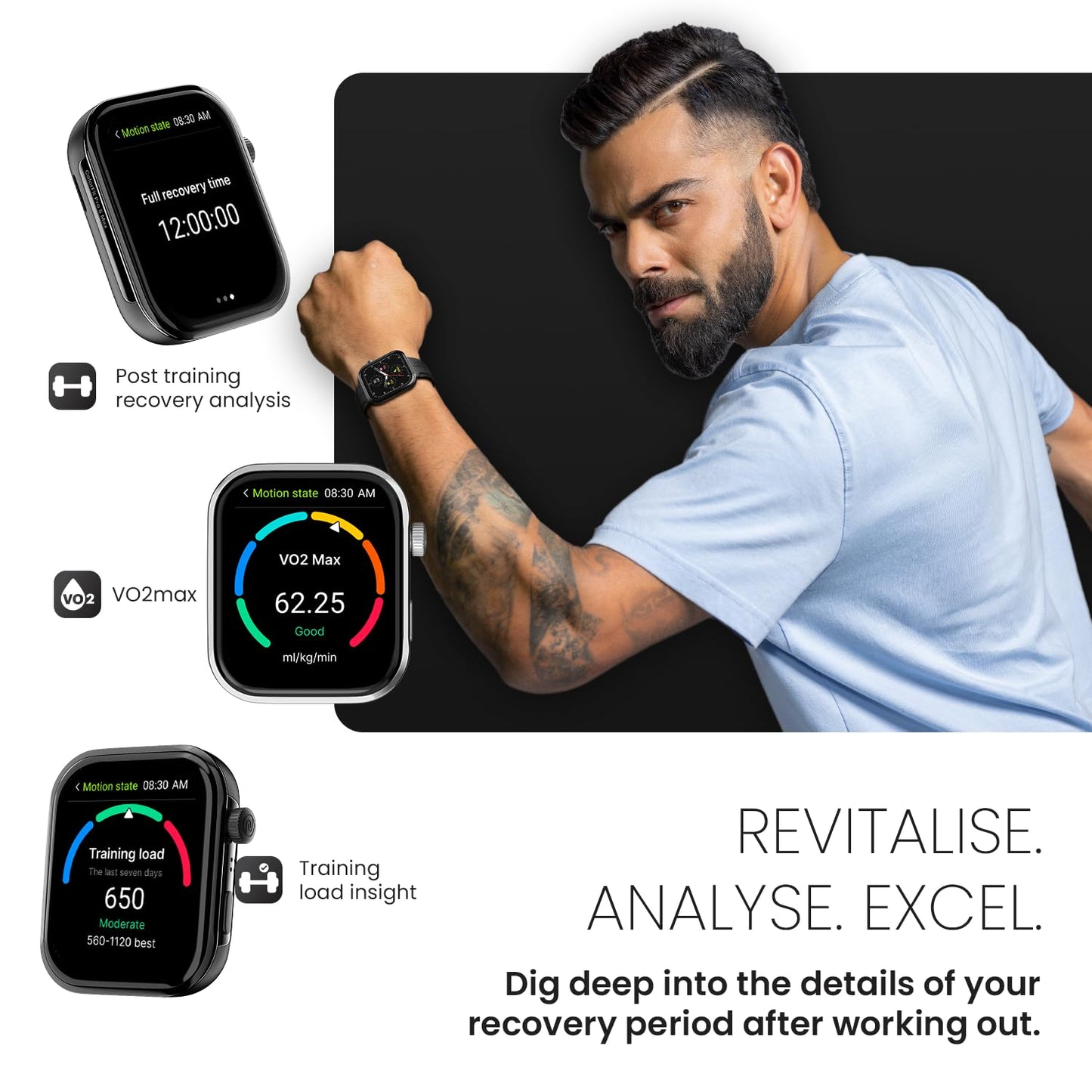 Noise Newly Launched ColorFit Pro 5 Max 1.96" AMOLED Display Smart Watch, BT Calling, Post Training Workout Analysis, VO2 Max, Rapid Health, 5X Faster Data Transfer - Classic Brown