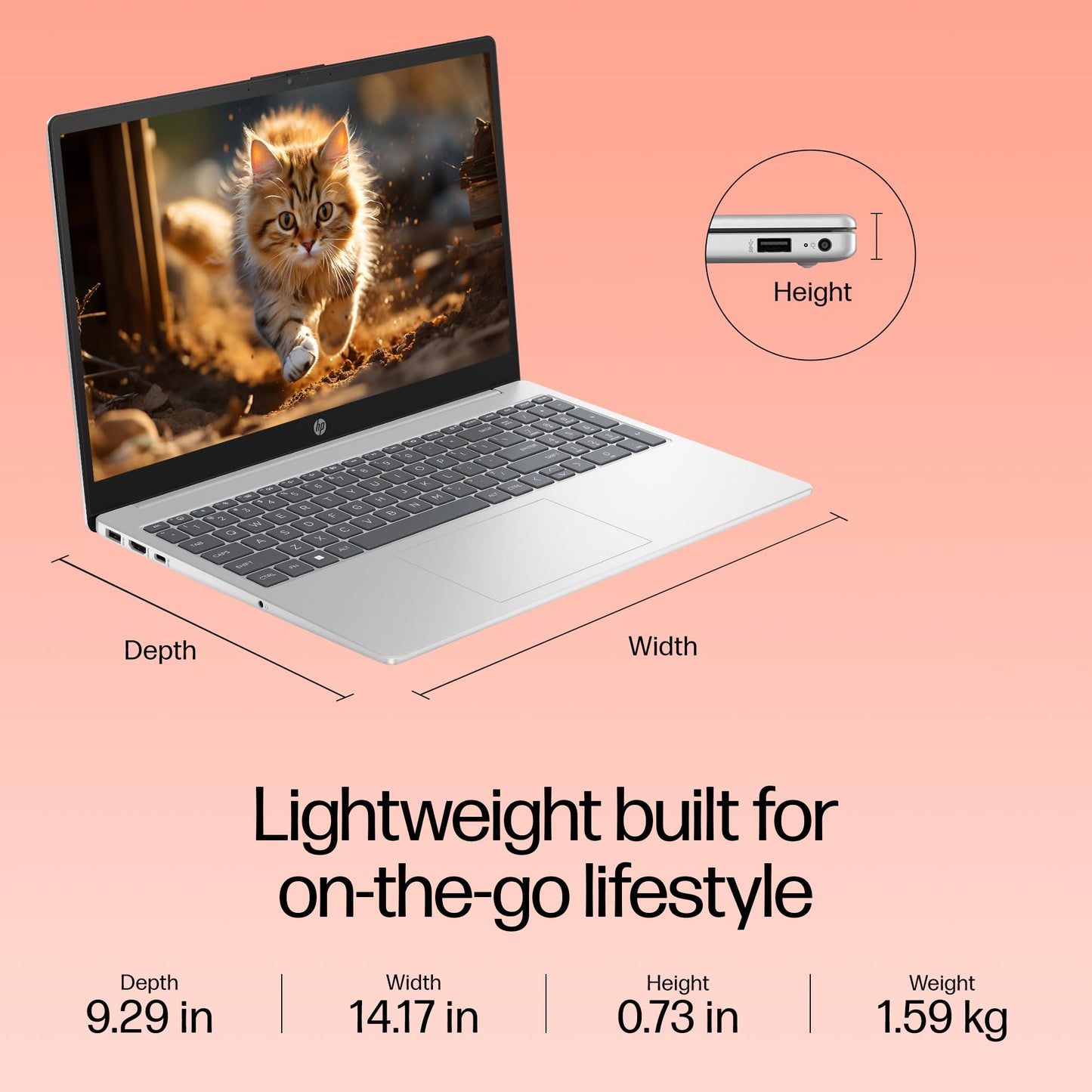 HP New 15 Laptop, Intel Core i5-12th Gen-1235U,8GB DDR4 RAM,512 GB SSD, Backlit KB, Windows 11 + MS Office 2021,15.6 inch(39.6 cm),FHD,Anti-Glare, Dual Speakers,1.59 kg,Natural Silver, 15-fd0070TU