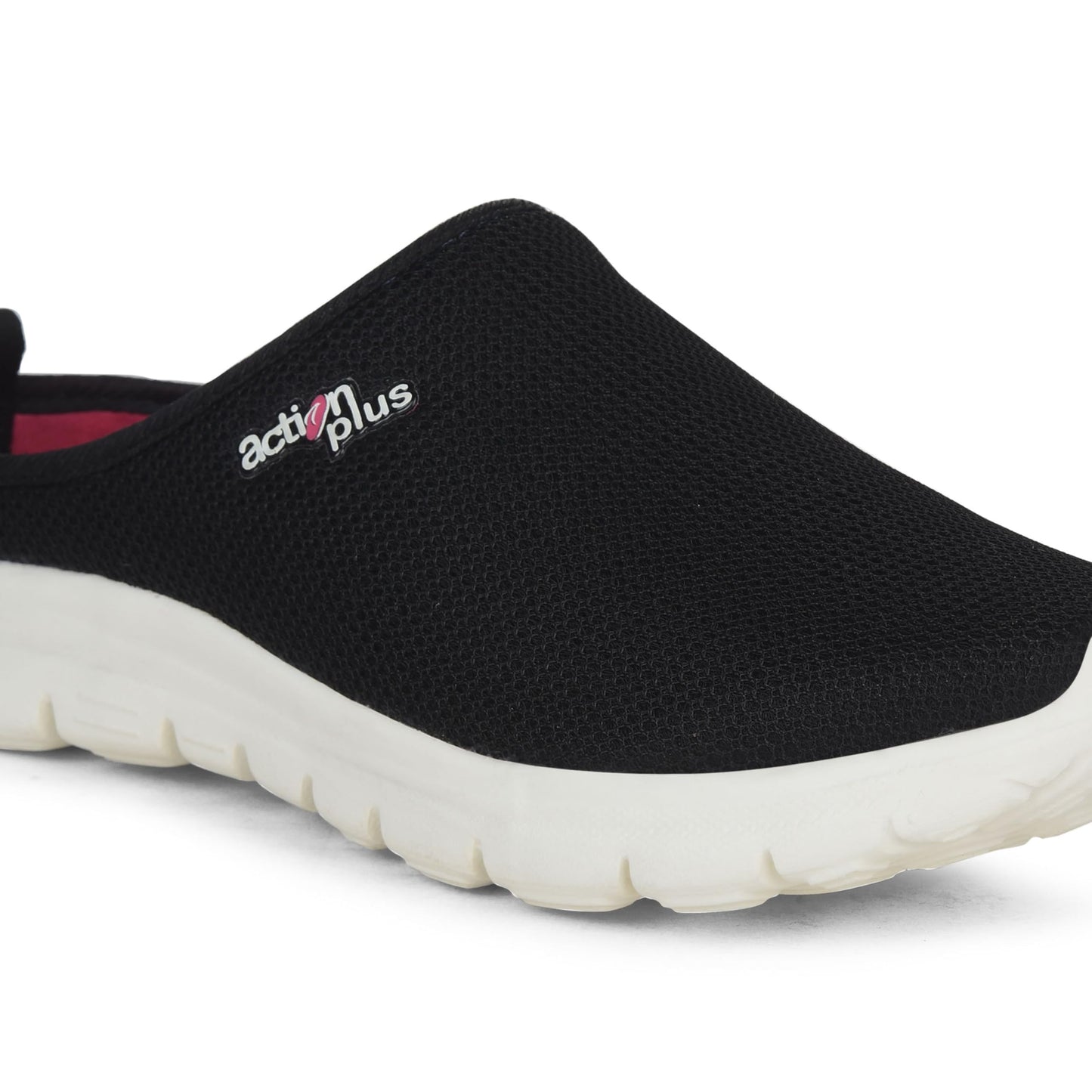 Action Women Black Pink Mules APTW0115BKPK09