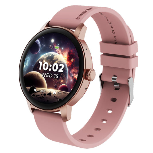 beatXP Vector 1.30” HD Display Bluetooth Calling Smart Watch, Rotary Crown, 320 * 320px, 60Hz Refresh Rate, 100+ Sports Modes, 24/7 Health Tracking (Champagne Gold)
