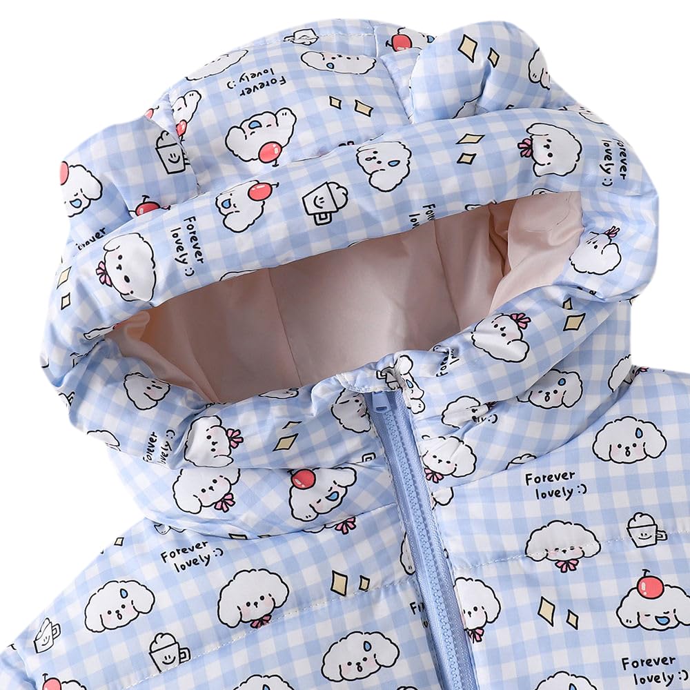 Hopscotch Girls Polyester Waist Length Jackets in Blue Color For Ages 4-5 Years