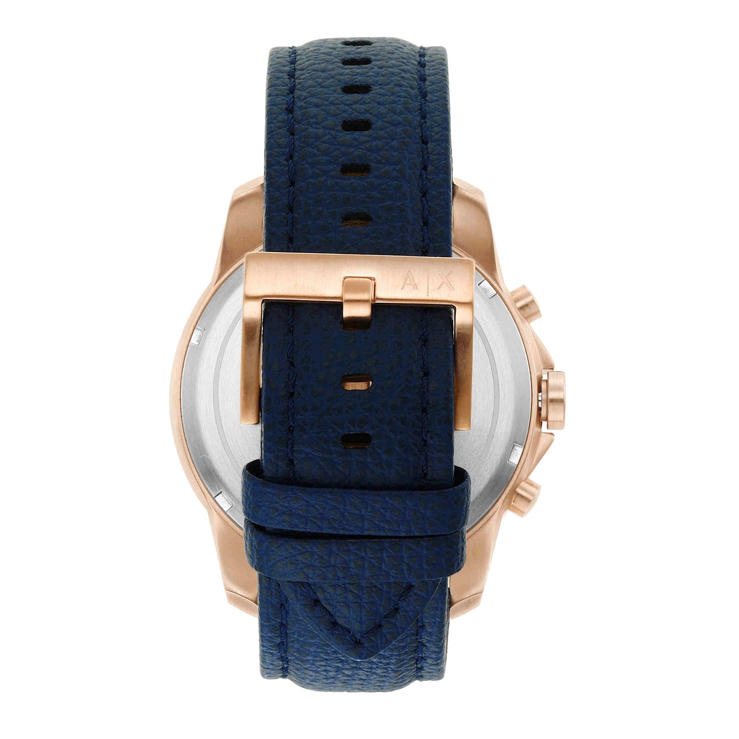 Armani Exchange Leather Analog Blue Dial Men Watch-Ax1723, Blue Band