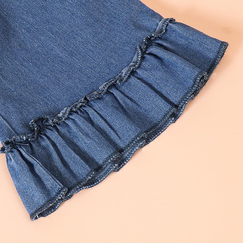 Hoscotch Girls Solid Blue Sleeveless Short Set