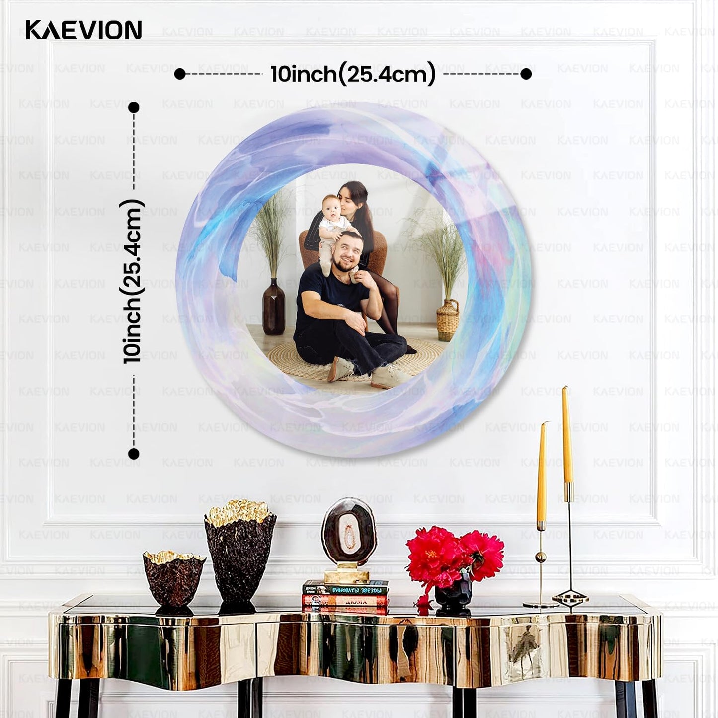 kaevion Customized/Personalized Acrylic Photo Frame| Wall Hanging scratches proof Frame| Memorable Gift for Mother Father Family girls| Home Décor Product on Amazon 10x10 Inch (Thickness 3 MM)