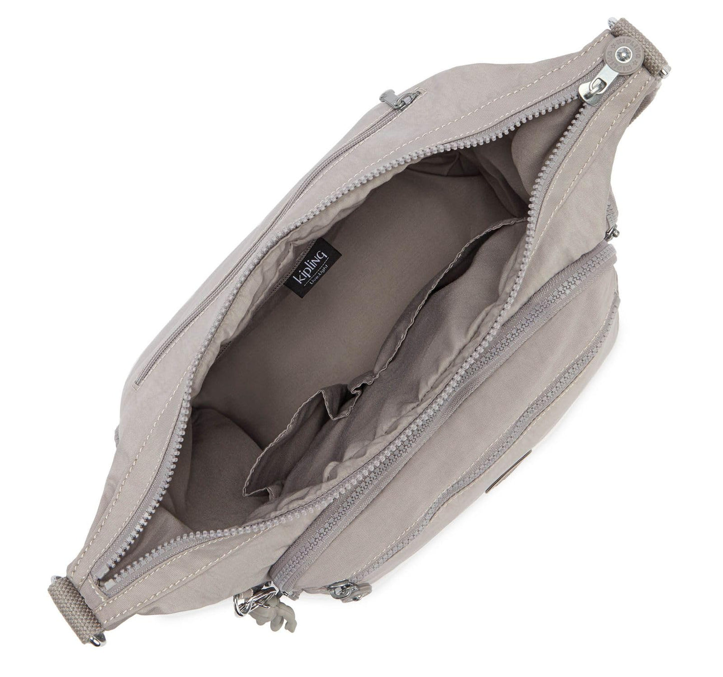 Kipling Women's Gabbie Shoulder Bag, Grey Grey, 18.5x35.5x30 cm (LxWxH), Contemporary
