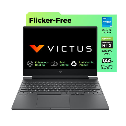 HP Victus, 12th Gen Intel Core i5-12450H, NVIDIA RTX 2050 Gaming Laptop (16GB DDR4, 512GB SSD), 144Hz, IPS, 15.6"/39.6cm, FHD, Win 11, Office 21, Blue, 2.3kg, Enhanced Cooling, fa1227TX/fa1314TX