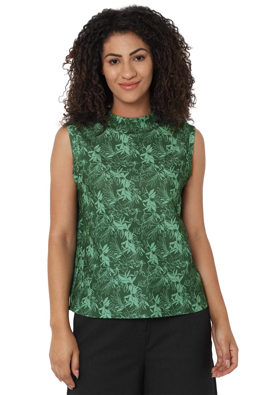 Allen Solly Cotton Women's Regular Fit Shirt (Ahkccrgfo78318_Black M), Medium