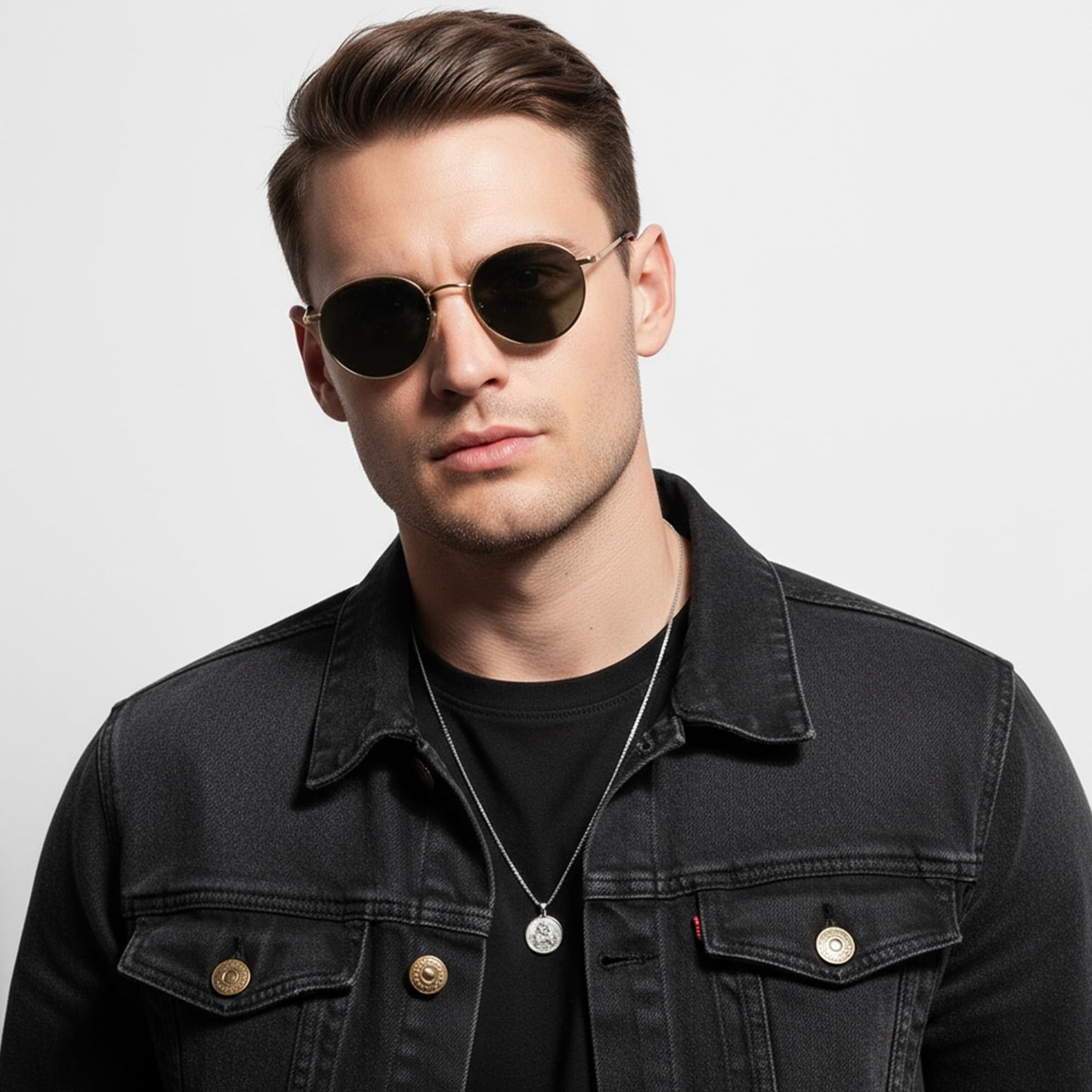VINCENT CHASE EYEWEAR By Lenskart | Full Rim Round Sunglasses| Polarized And 100% UV Protected | Men & Women | Medium | VC S13112