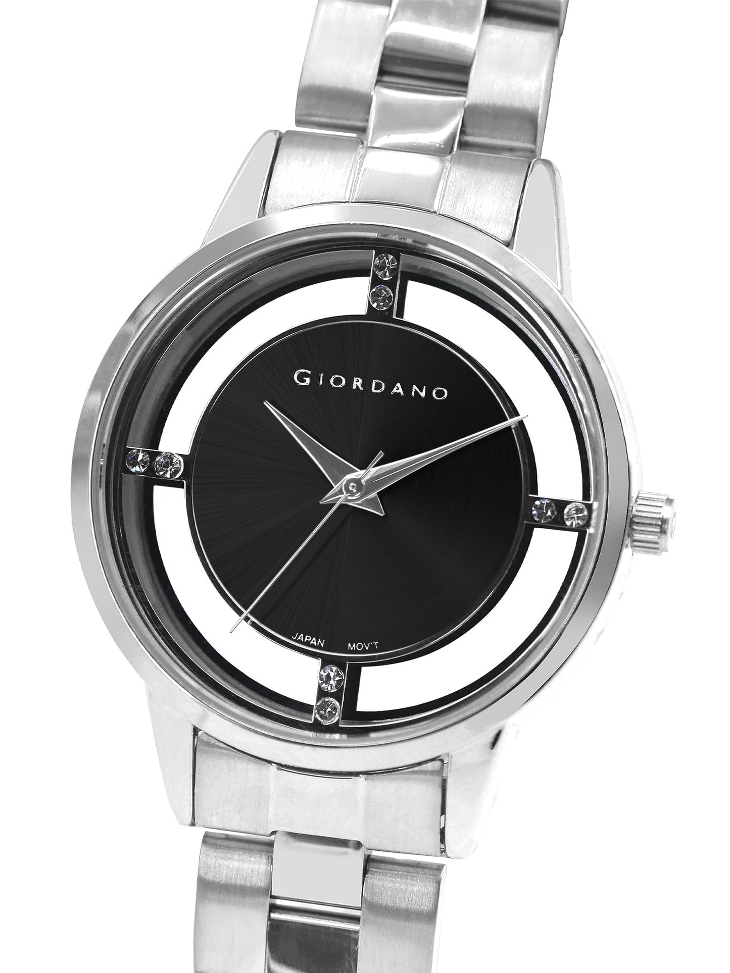 Giordano Analog Stylish Watch for Women Water Resistant Fashion Watch Round Shape with 3 Hand Mechanism Wrist Watch to Compliment Your Look/Ideal Gift for Female - GZ-60078-11