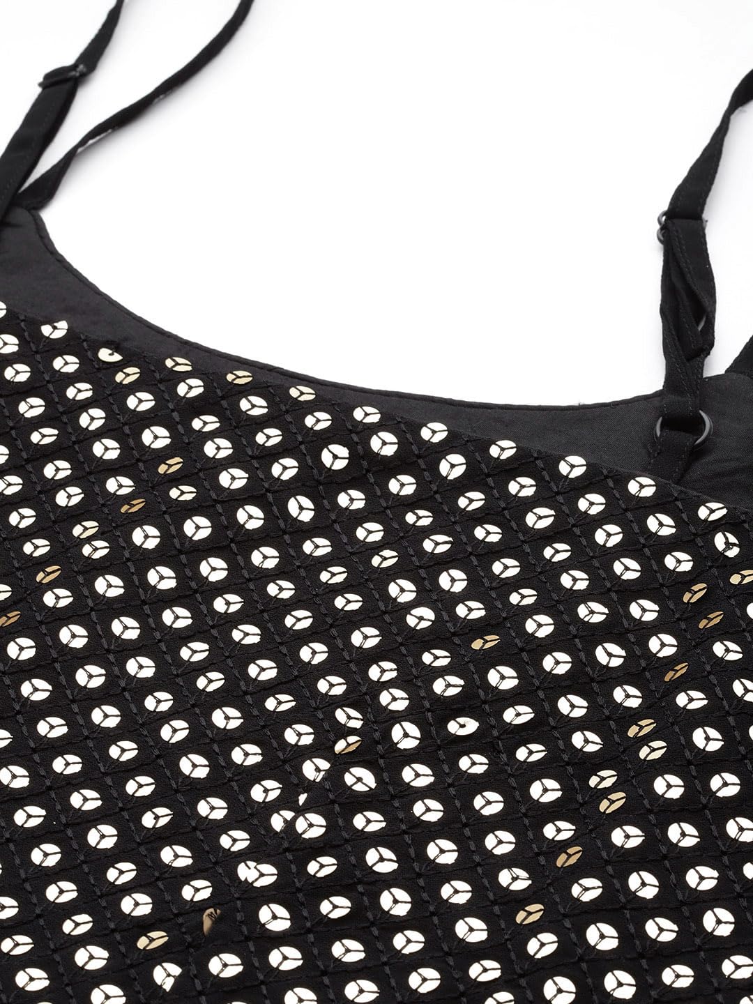 Libas Womens Embroidered Georgette A-Line Kurta With Trousers and Dupatta