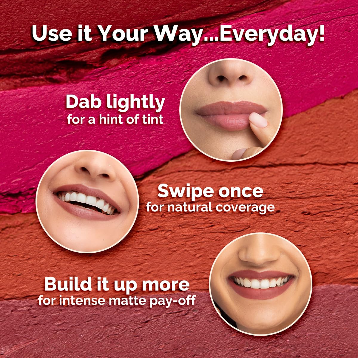 Moisture Matte Longstay Lipstick - 2g | Citrus Nude | 12-Hour Stay | 8-Hour Moisture Lock | Smudge-Proof
