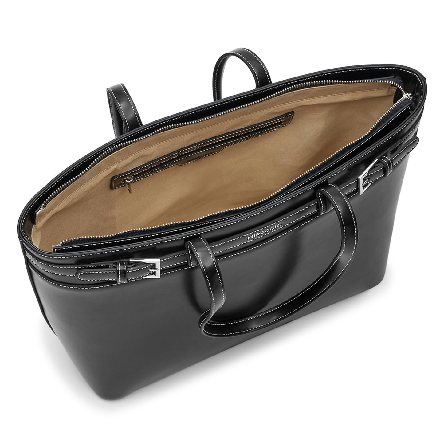 Miraggio Seoul Tote Bag For Women Office Use | Tote Bags For Women Stylish Main Compartment Can Fits Upto 15 Inches Laptop | Structured Shoulder Tote Bag