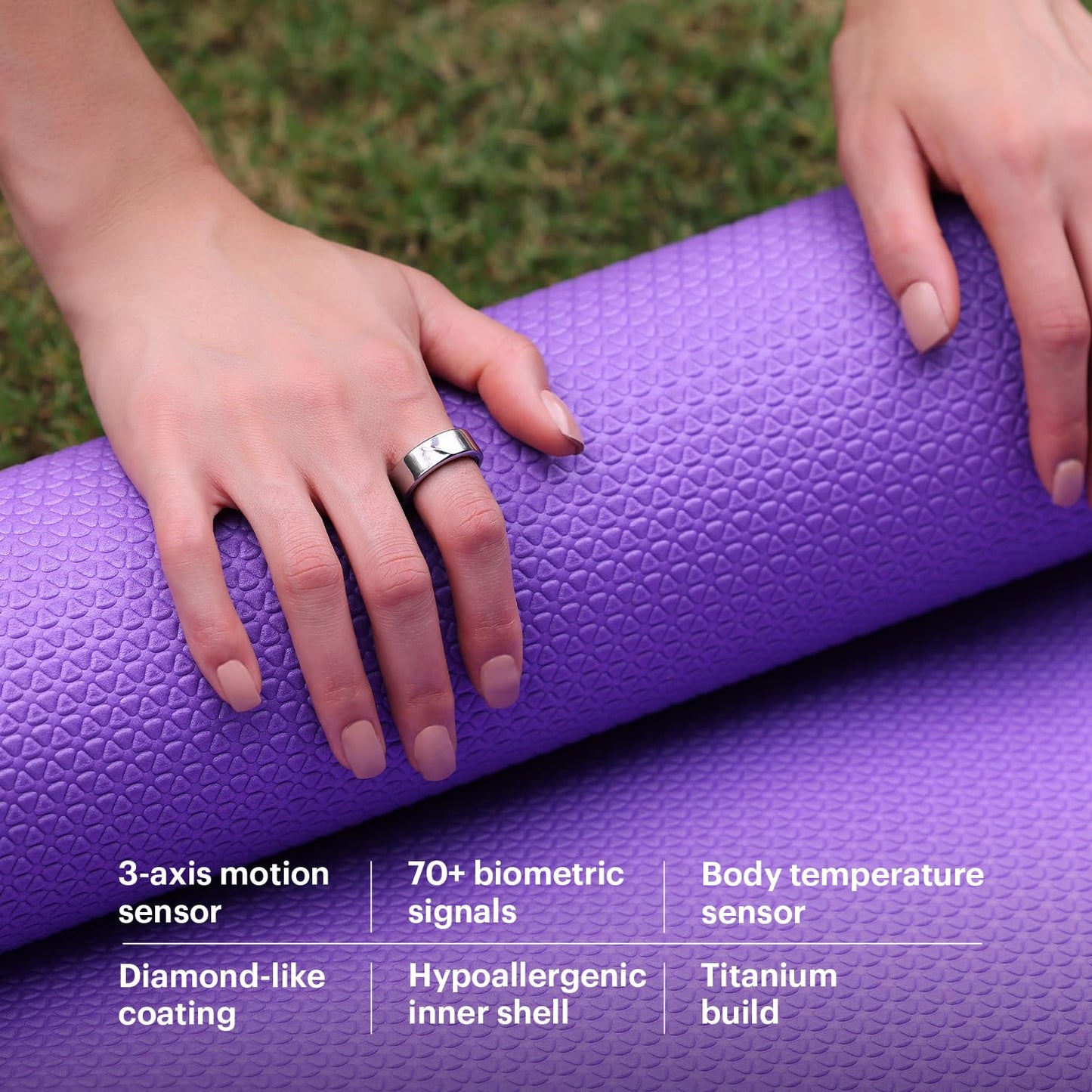 Noise LUNA Ring (Buy Sizing Kit First) - Most Accurate Smart Ring, Track Sleep, Activity, Readiness, Stress, Menstrual Health And More - Upto 6 Days Battery - Size 12 - Midnight Black