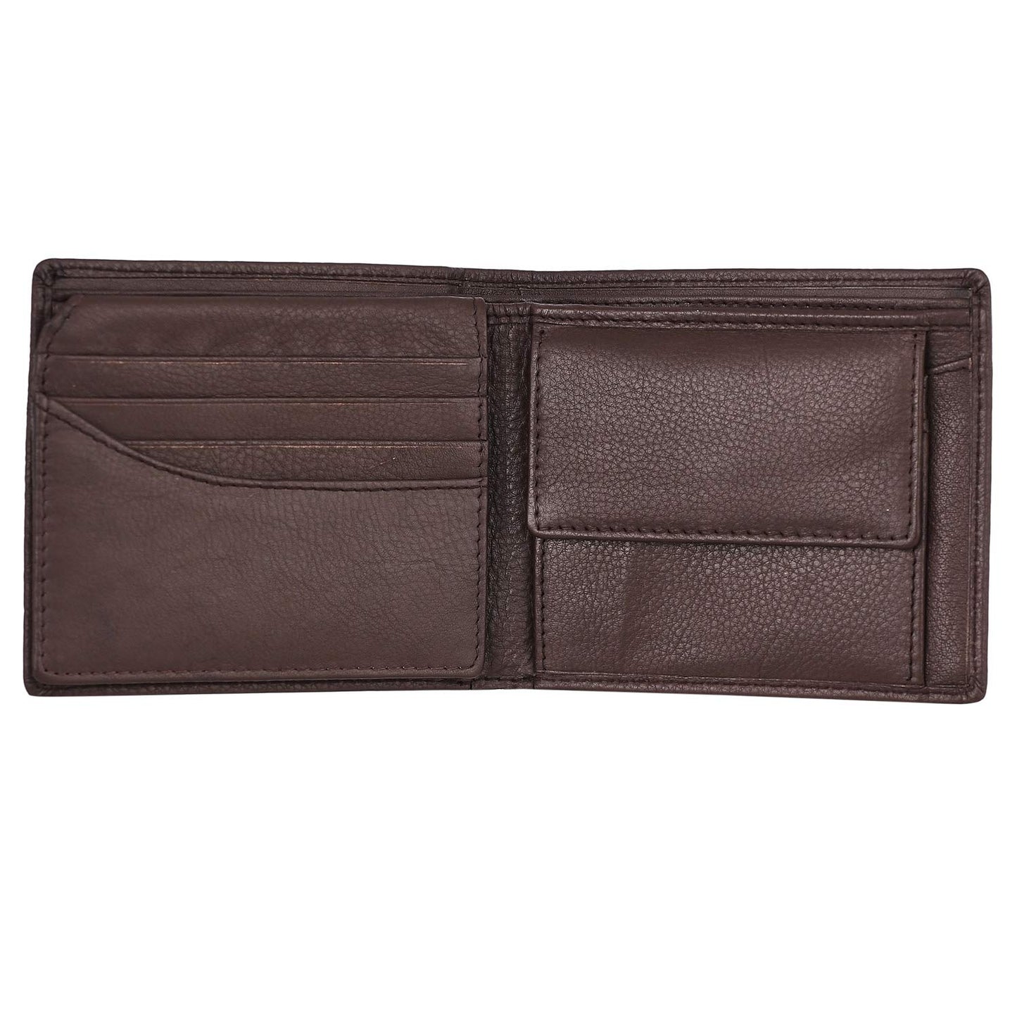 KARA Tan Men's Genuine Leather Wallet - Bi Fold Wallets for Men with 8 Credit Card Holder Slot