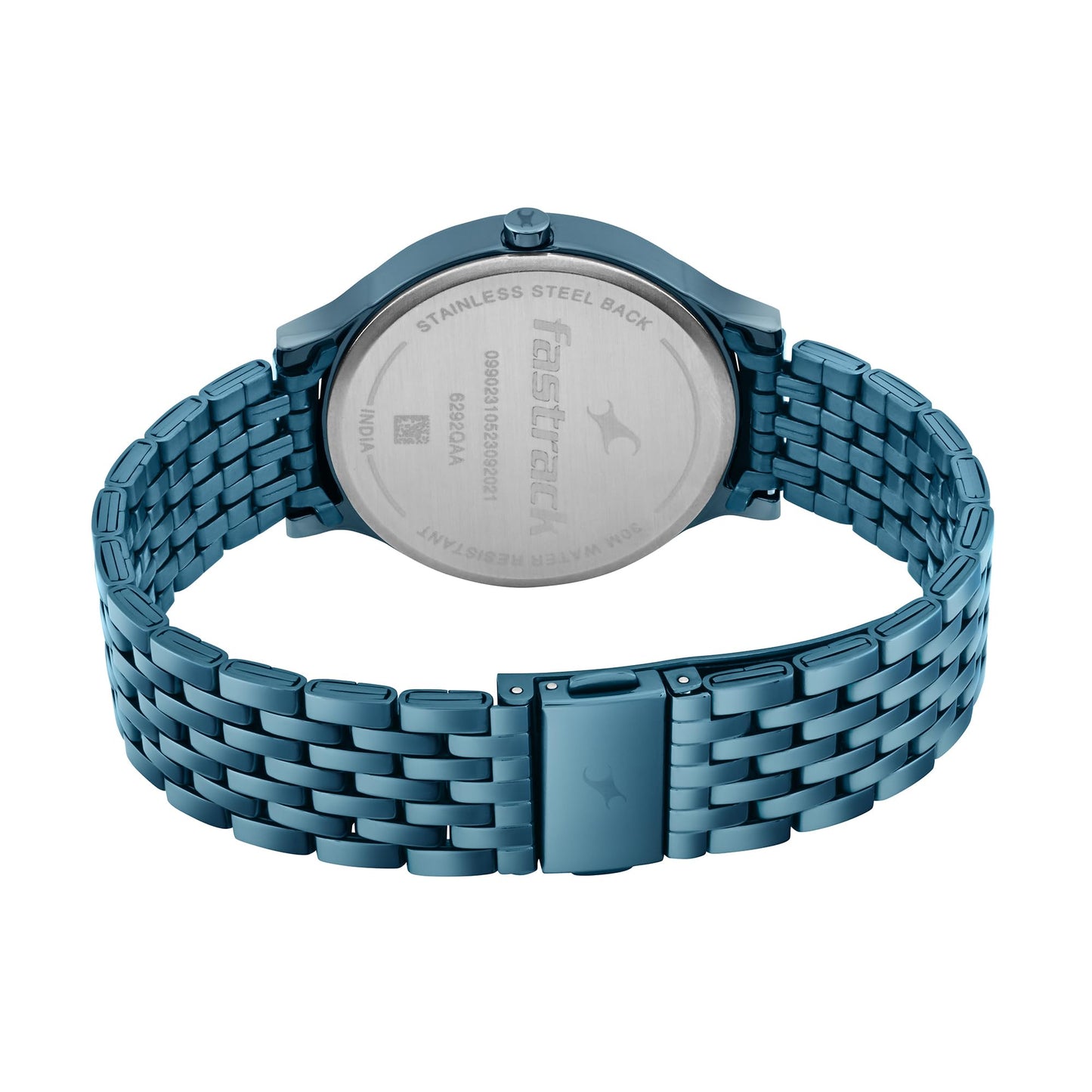 Fastrack Crush Quartz Analog Blue Dial Blue Stainless Steel Strap Watch for Girls - 6292QM02