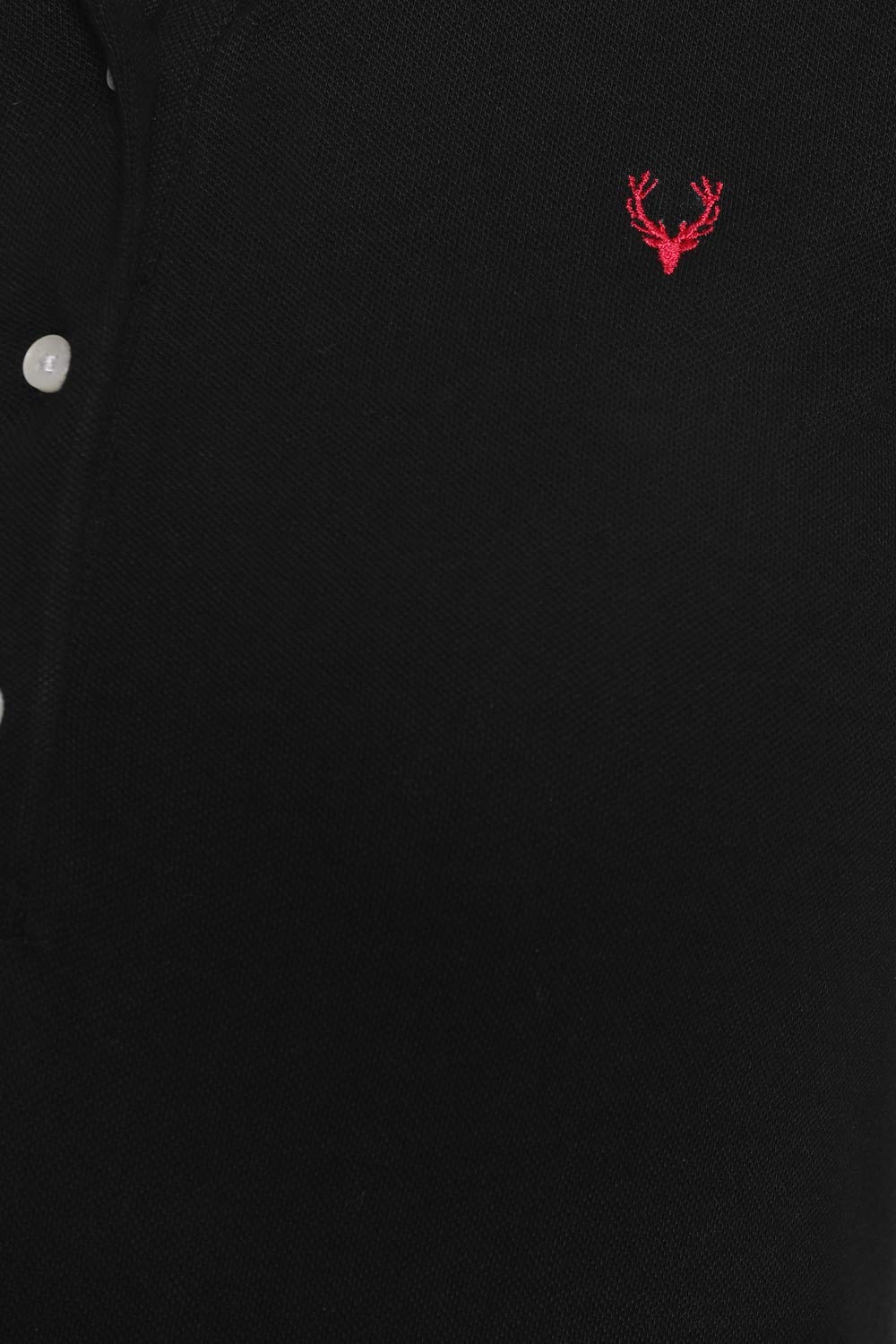 Allen Solly Women's Regular Polo Shirt (AHCTCRGFF25308_Black Solid XL)