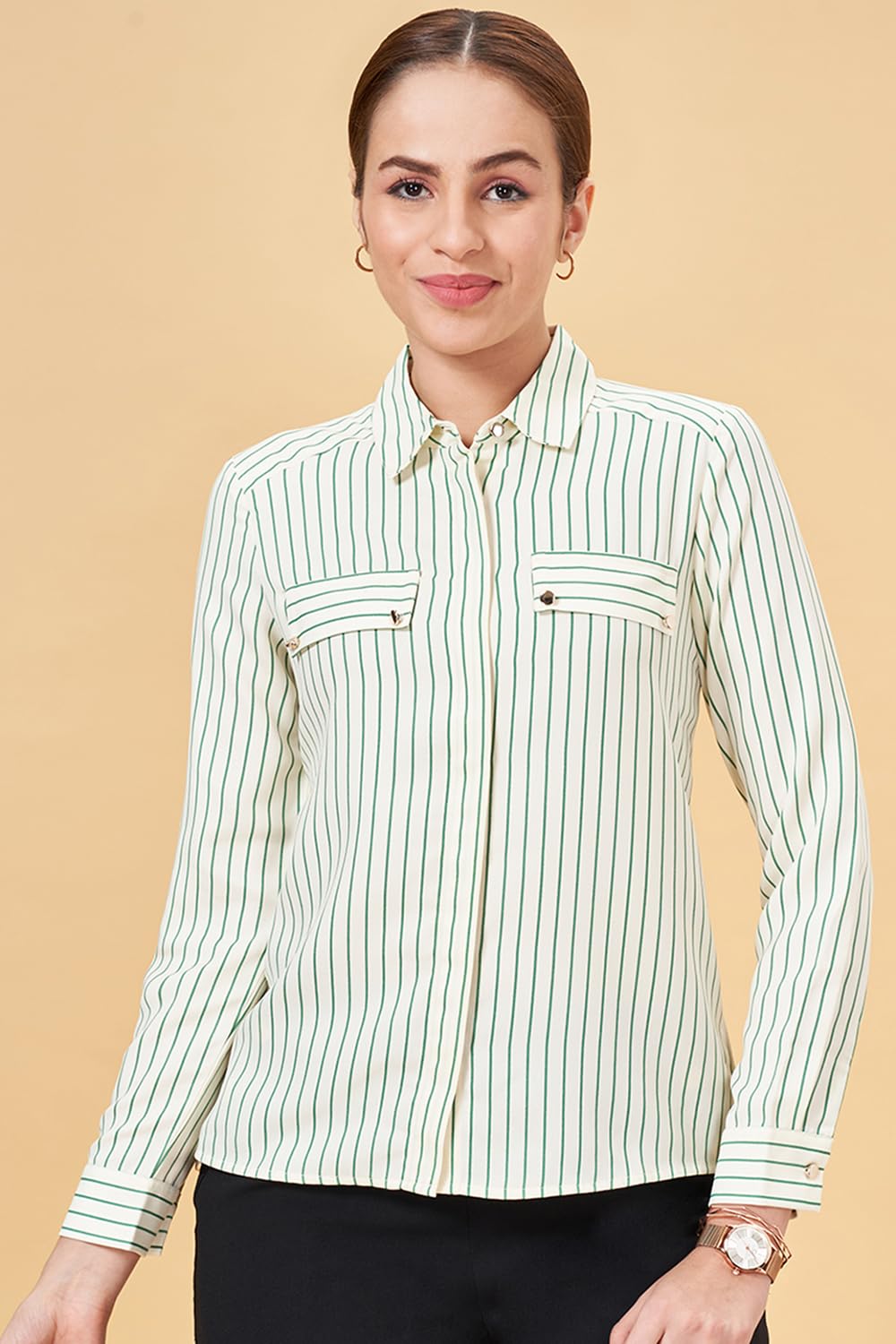 Women's Annabelle Off-White Top Regular Fit,Off White,S