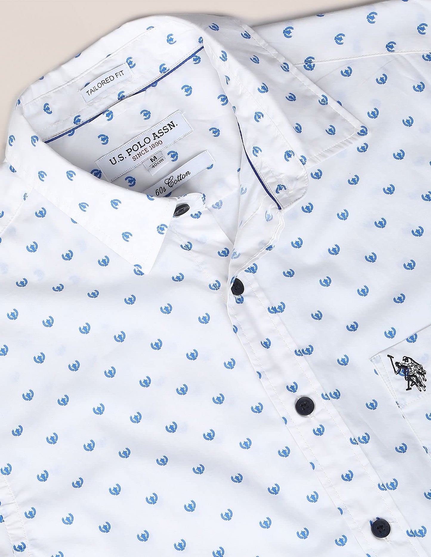 U.S. POLO ASSN. Men's Regular Fit Shirt (USSHT-G94_White