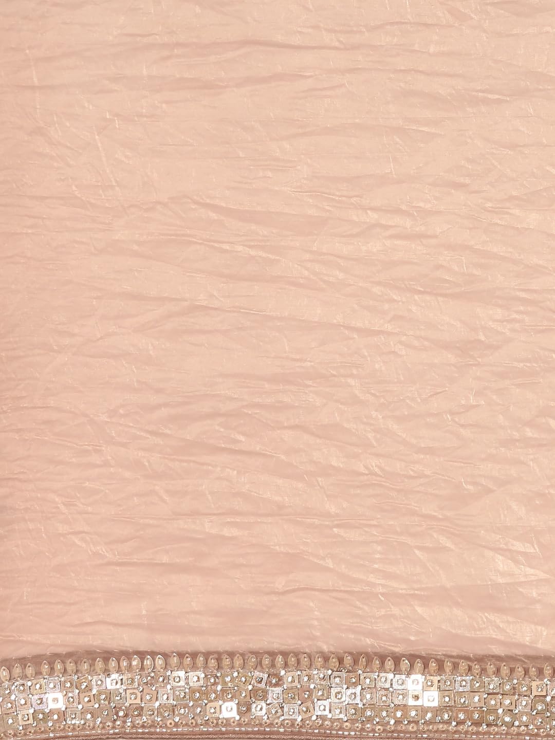 MOHEY Fawn Organza Embroidery|Stone Work Saree for Women