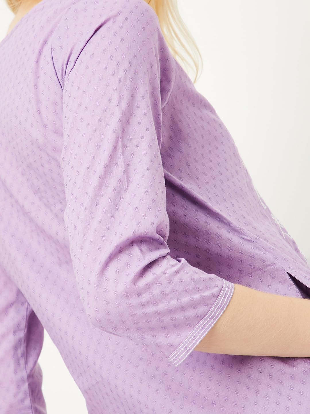 Max Women's Cotton Blend Regular Fit Kurta (MAEKSU24KI_Purple_M