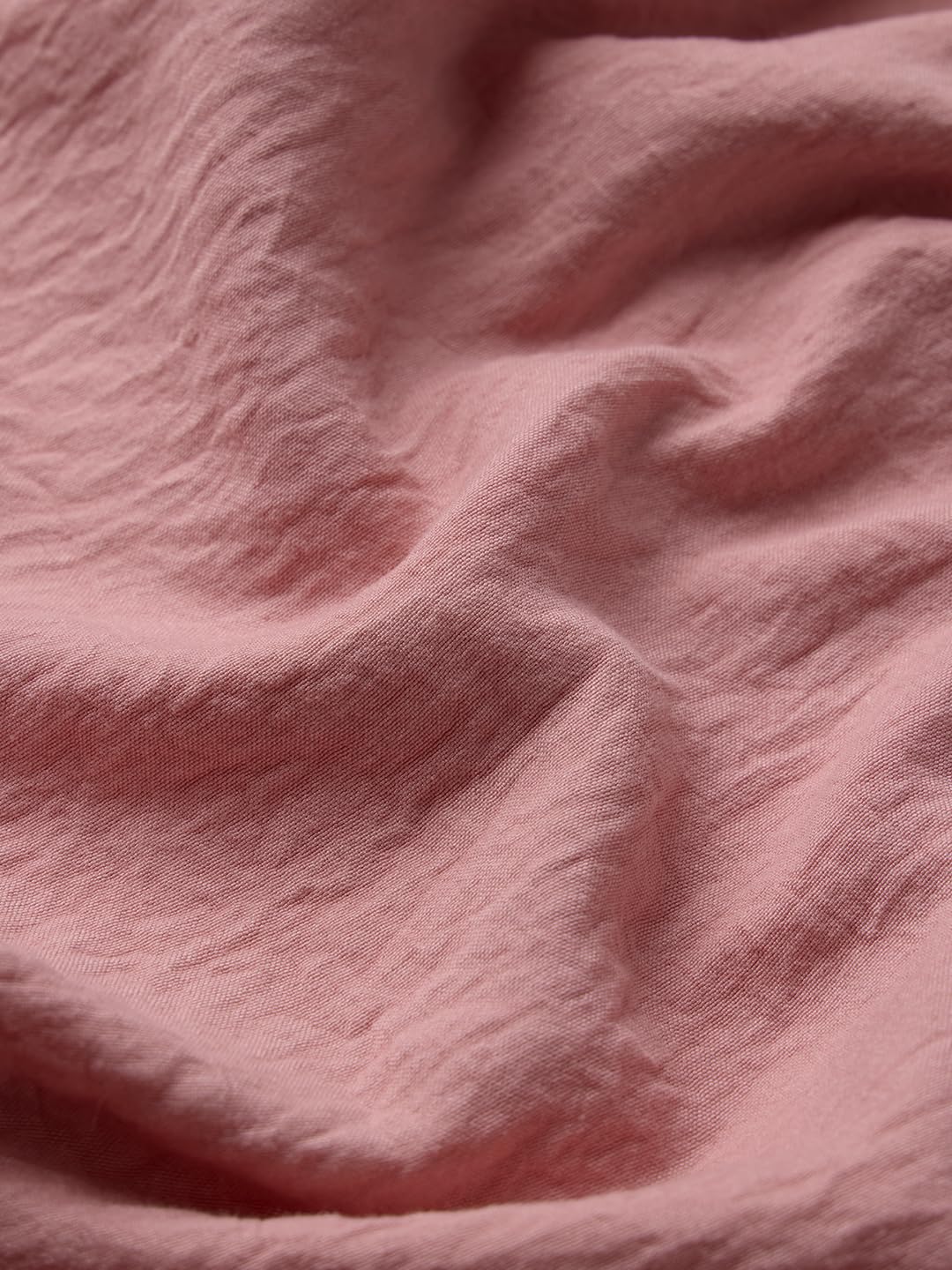 The Souled Store Textured Shirt: Rose Pink Women and Girls Long Sleeves Collared Neck Button Front Viscose Blend Boyfriend Shirts