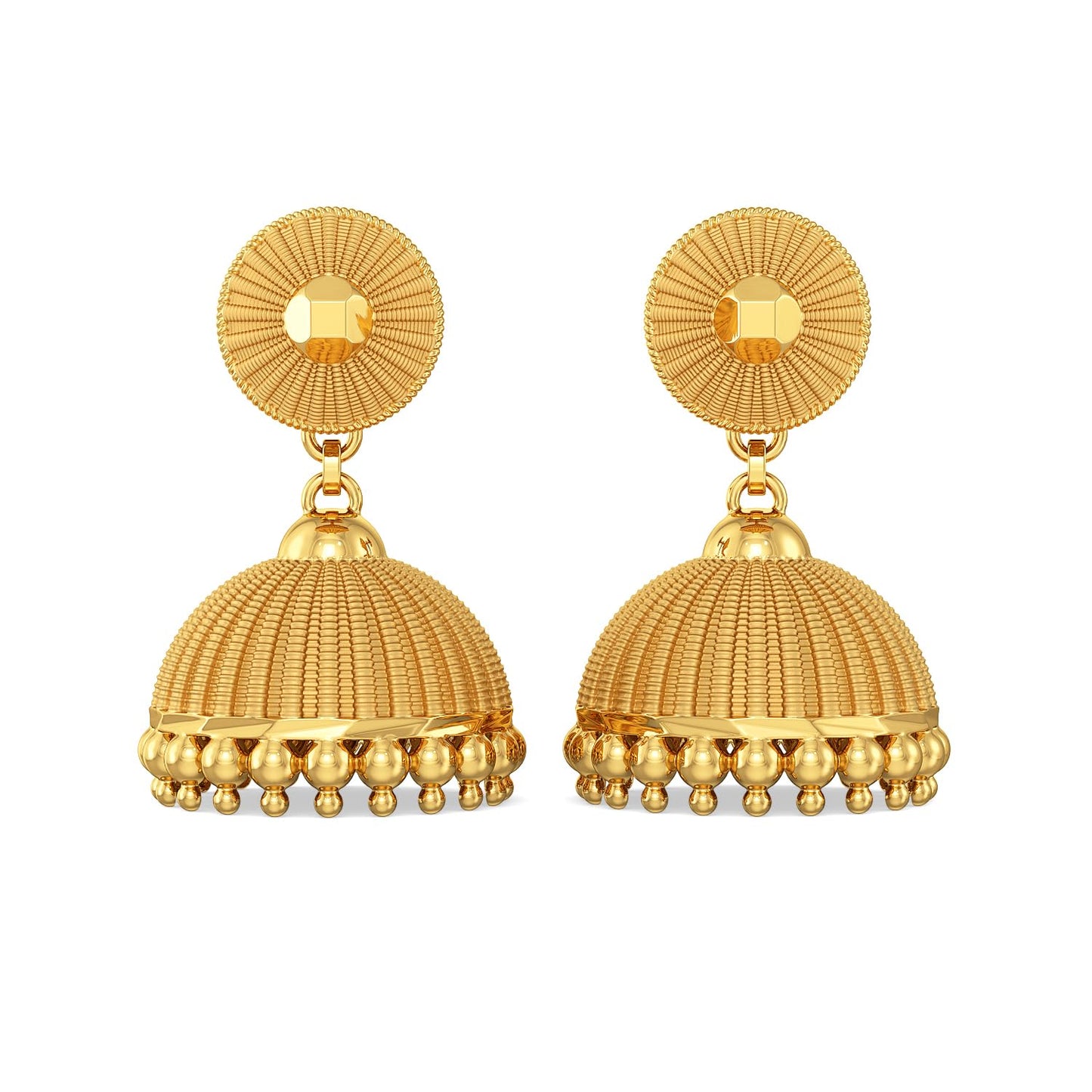 Joyalukkas 22k Yellow Gold Jhumki Earrings for Women