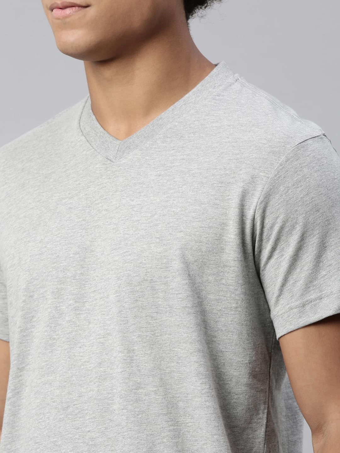 Levi's Men's Plain Regular Fit T-Shirt (PR683513_Light Grey Melange M)